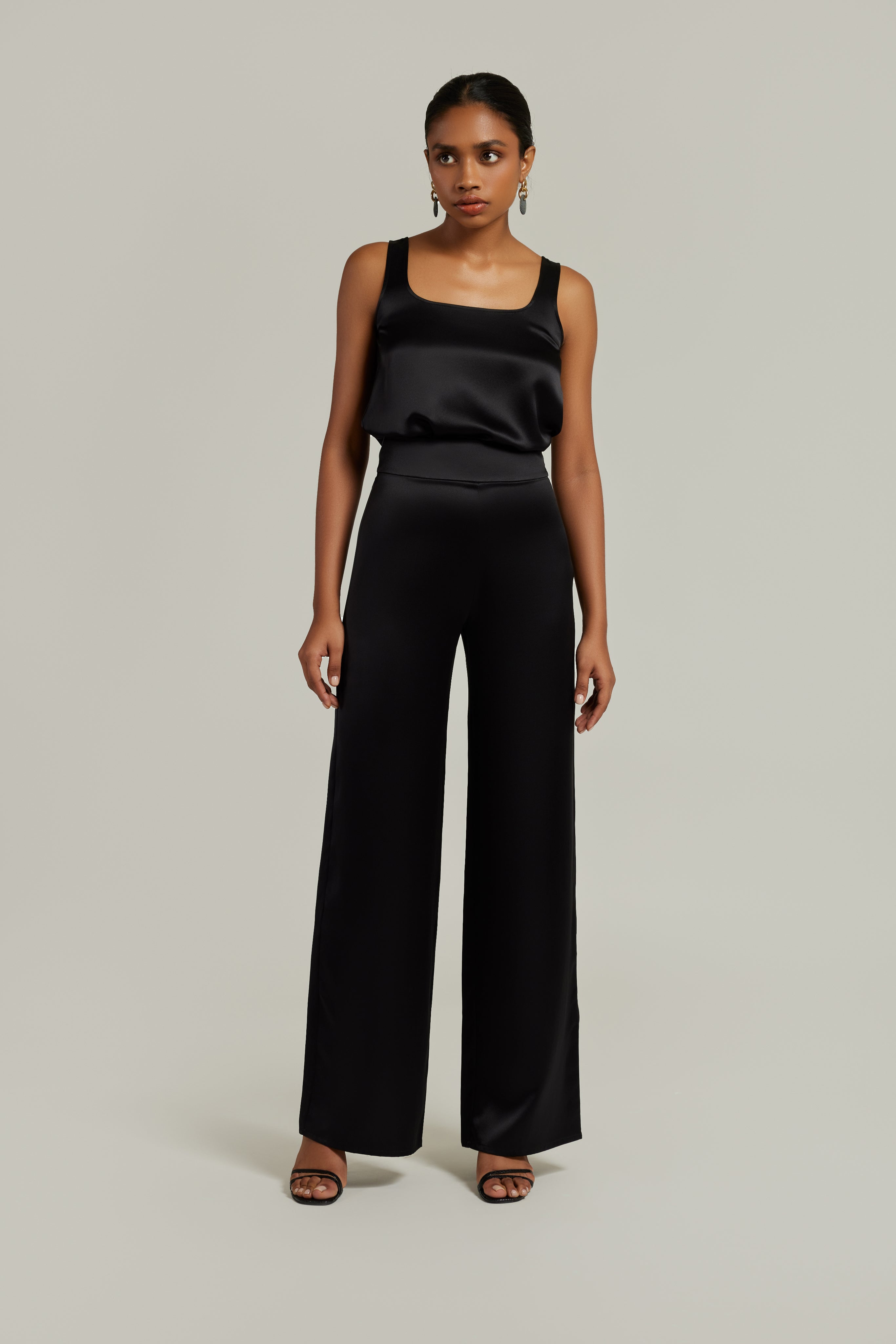Black Silk Trousers