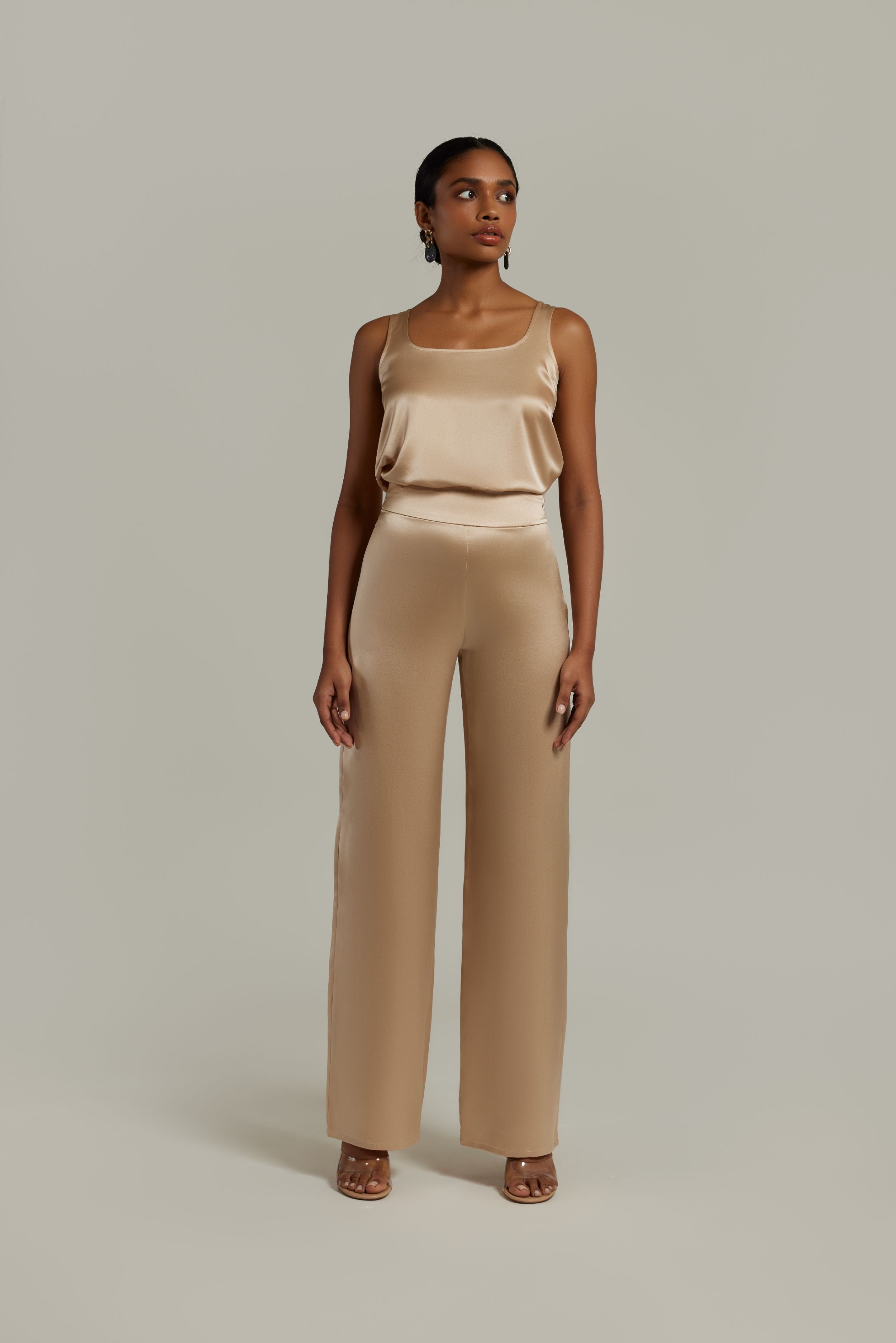 Champagne Silk Trousers