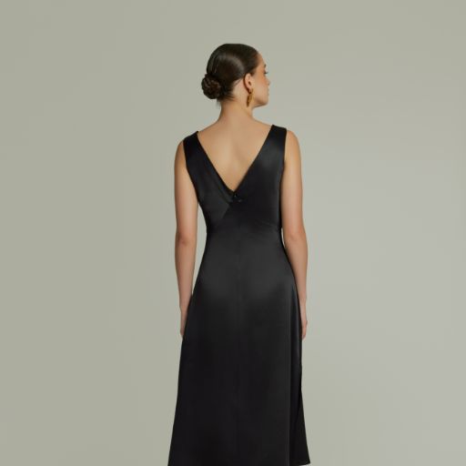 Black Silk Slip Dress