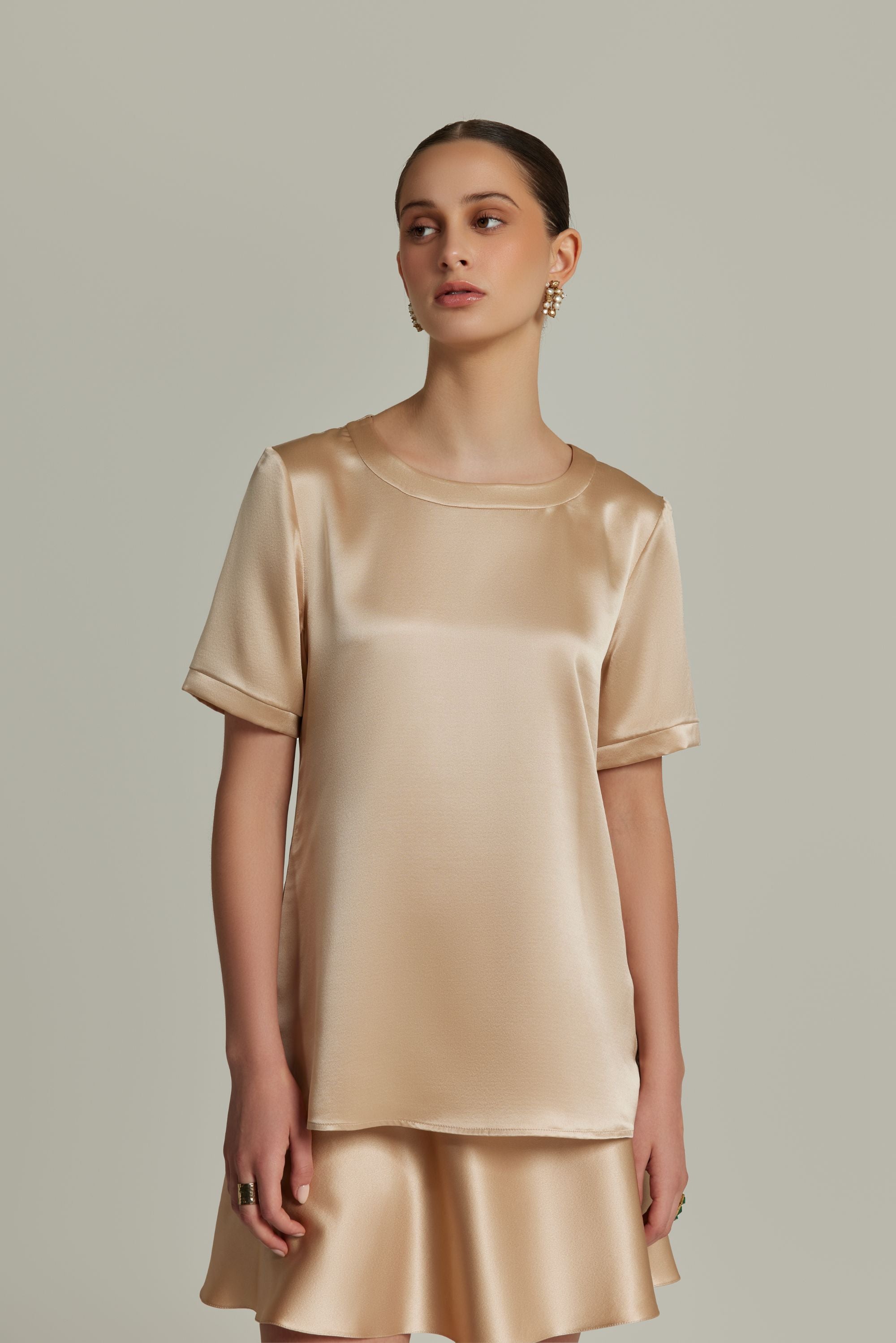 Champagne Silk T-Shirt
