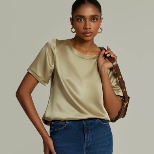 Olive Silk T-Shirt