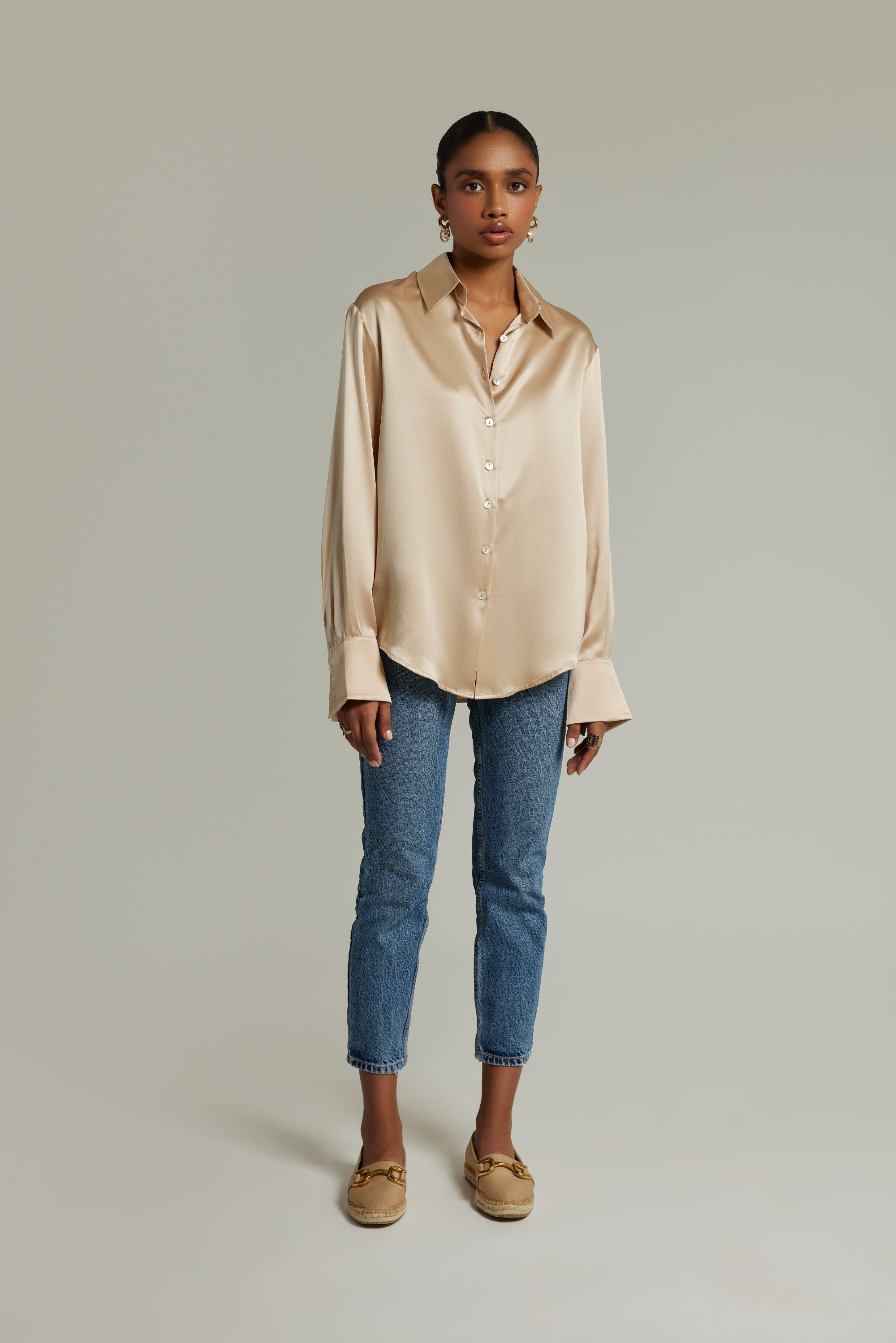 Champagne Silk
Oversized Shirt