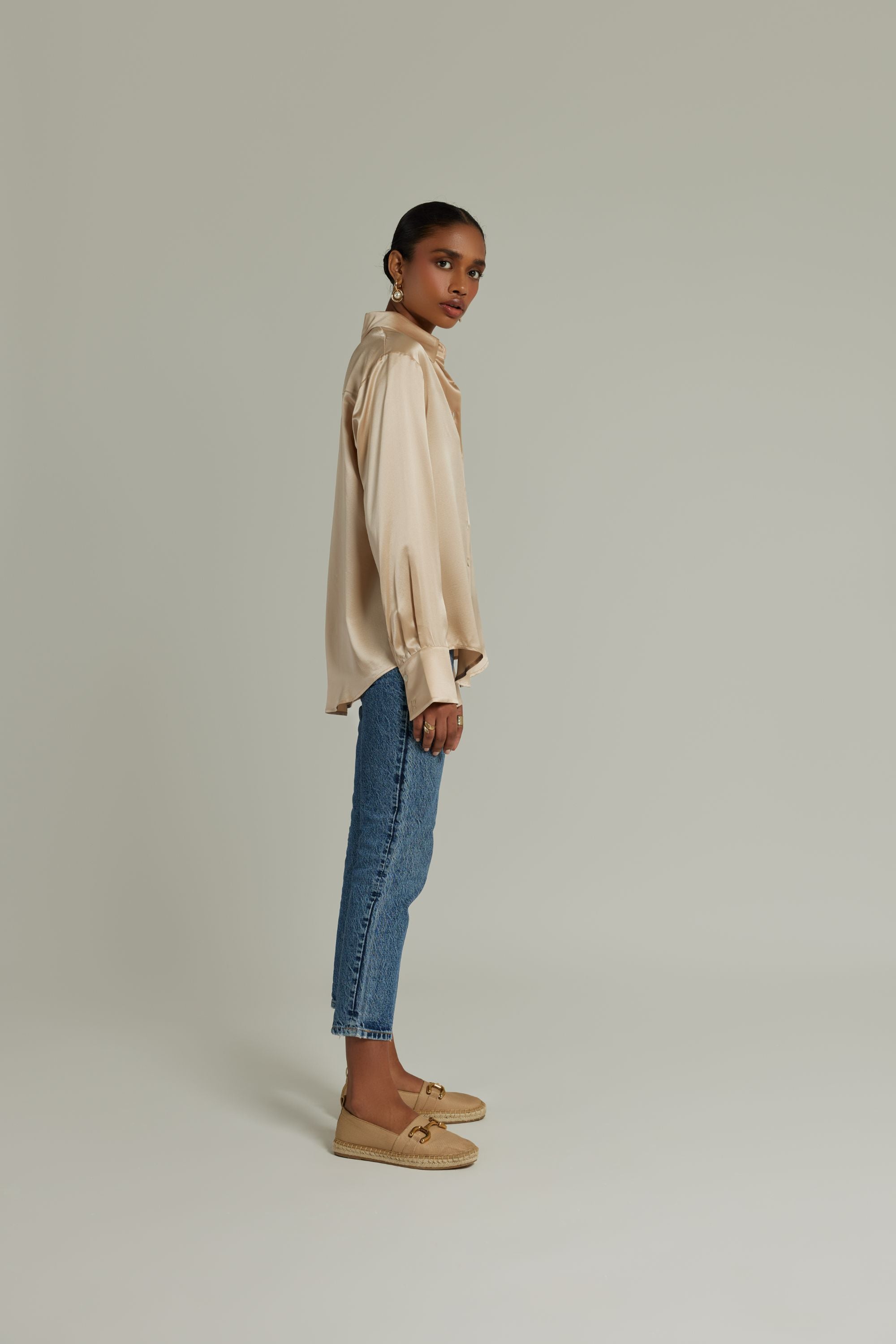 Champagne Silk
Oversized Shirt