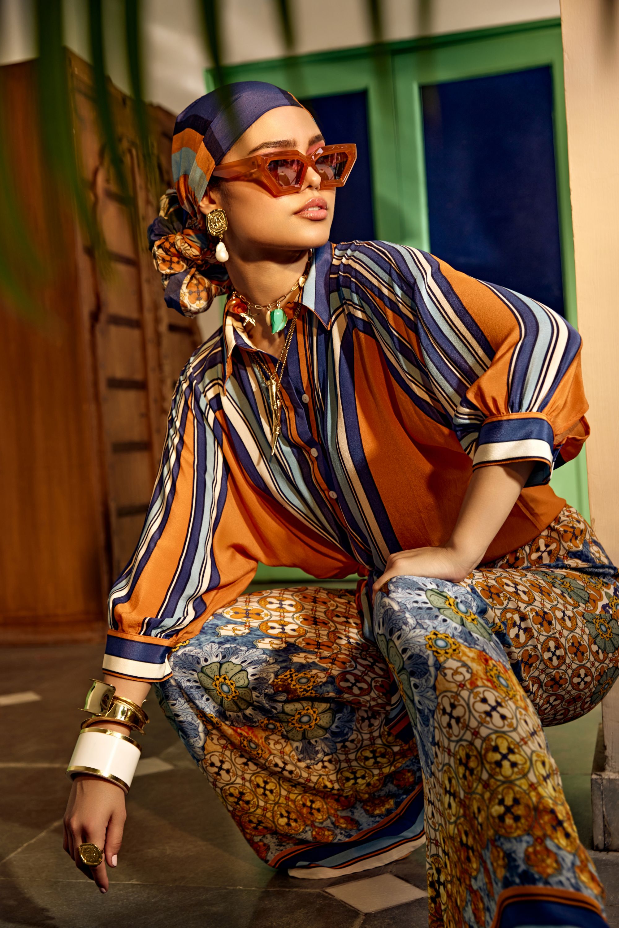 ORANGE DONNA SHIRT & LISA PANT