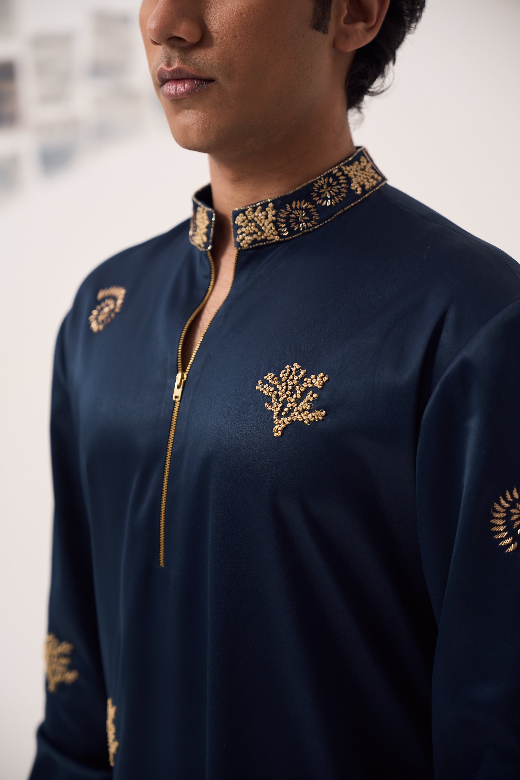 Blue Zardozi Kurta Set