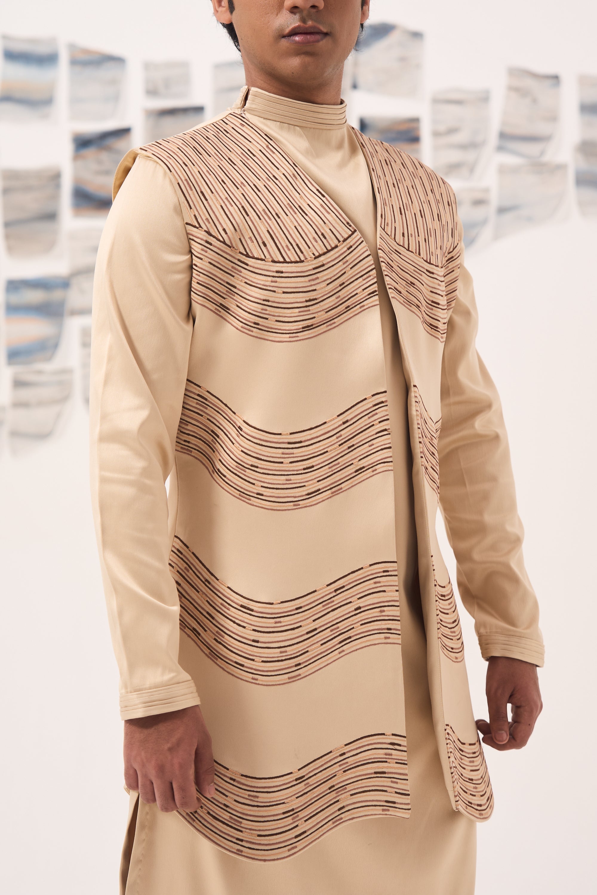 3 Piece Embroidered Bandi Set