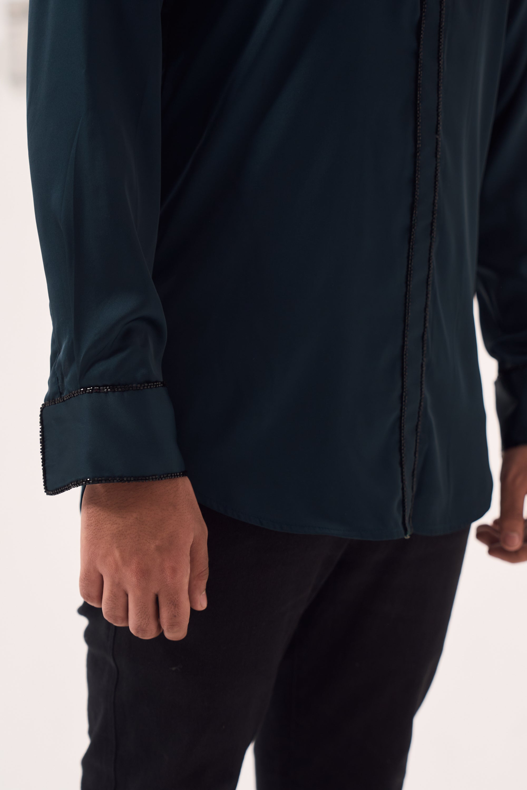 Armani Satin Hand Embroidered Shirt