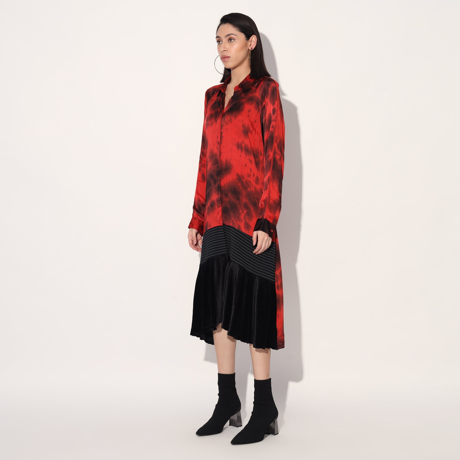 TIE DYE SHIRT DRESS