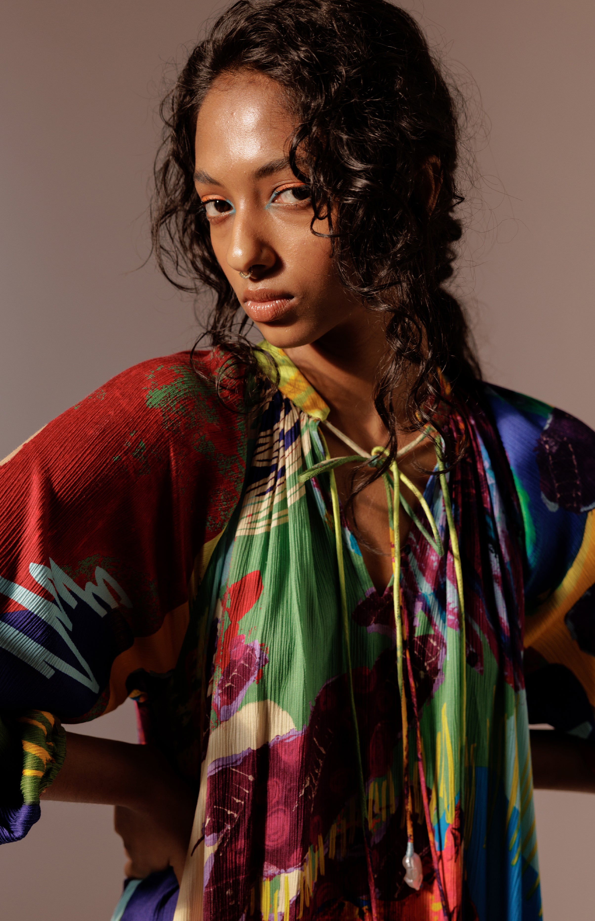 Calypso Draped Shirt Dress