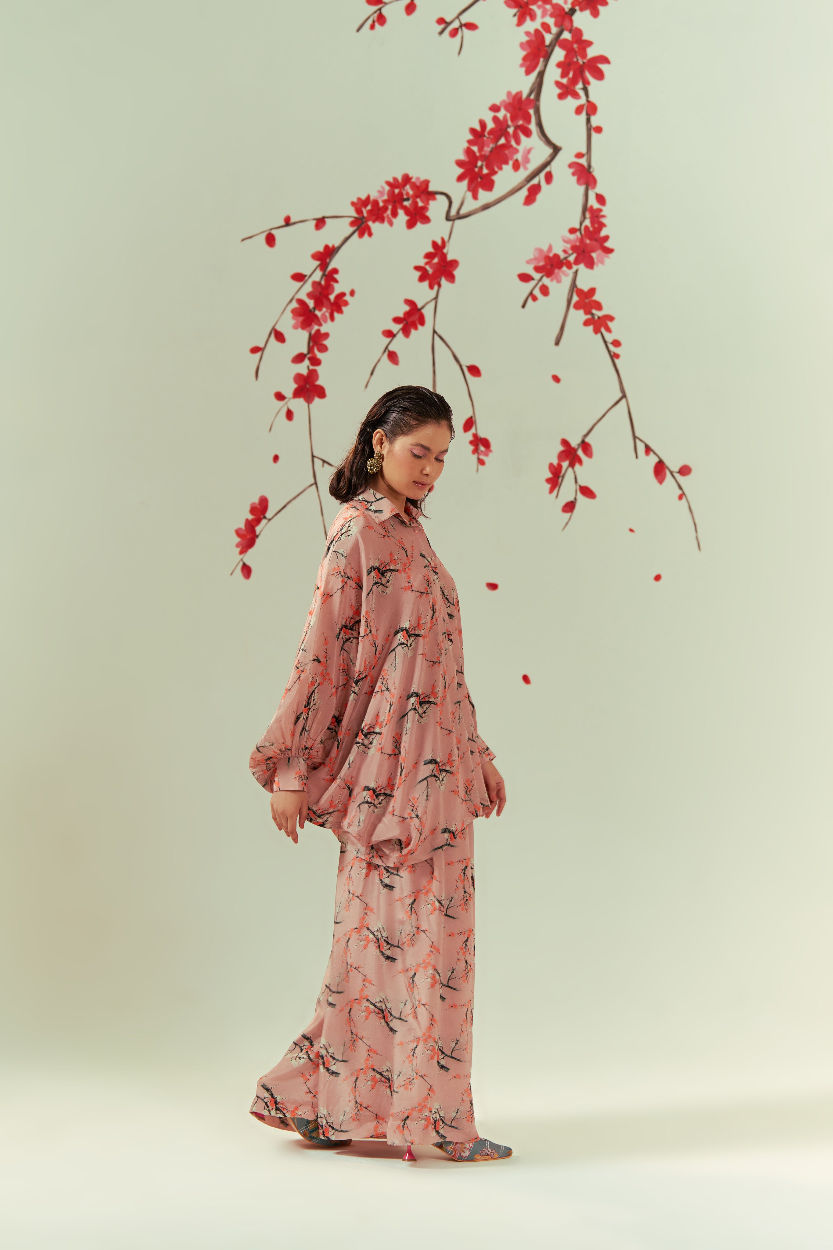 Kaze Draped Shirt Dress