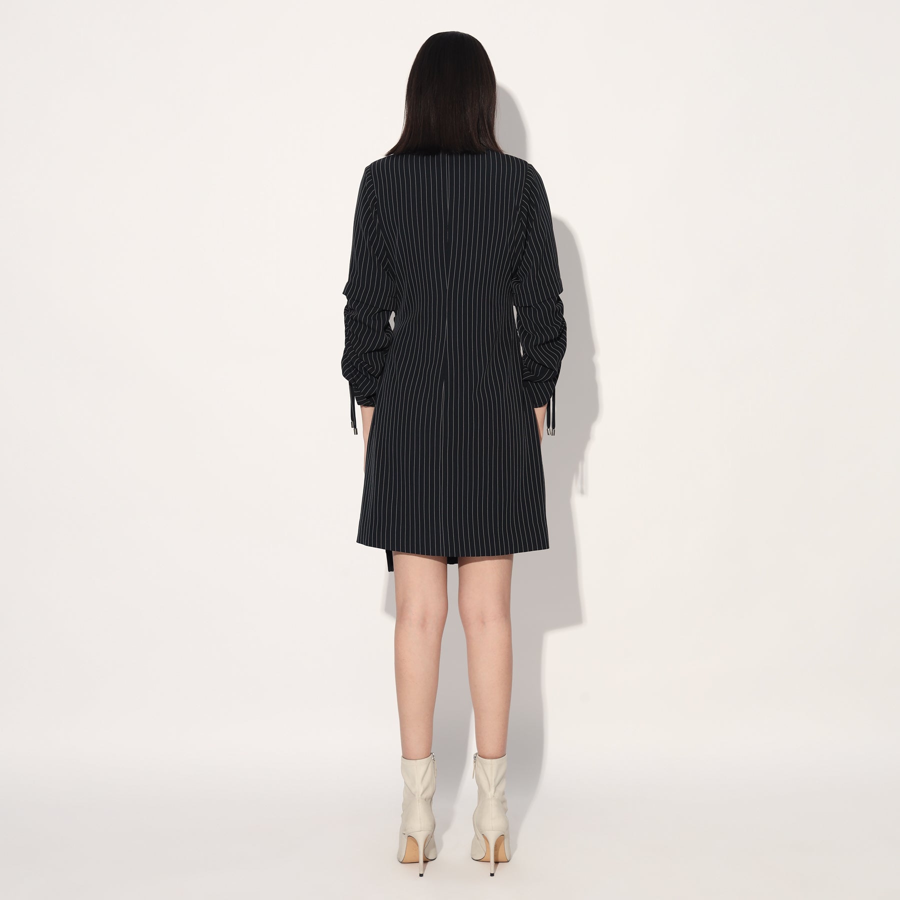 BLACK STRIPE JACKET DRESS
