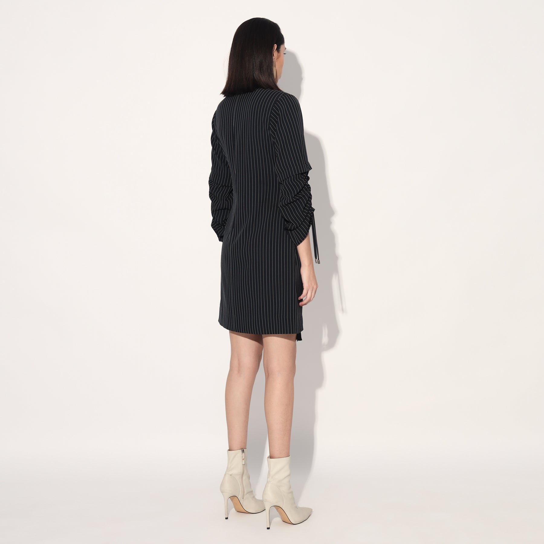 BLACK STRIPE JACKET DRESS