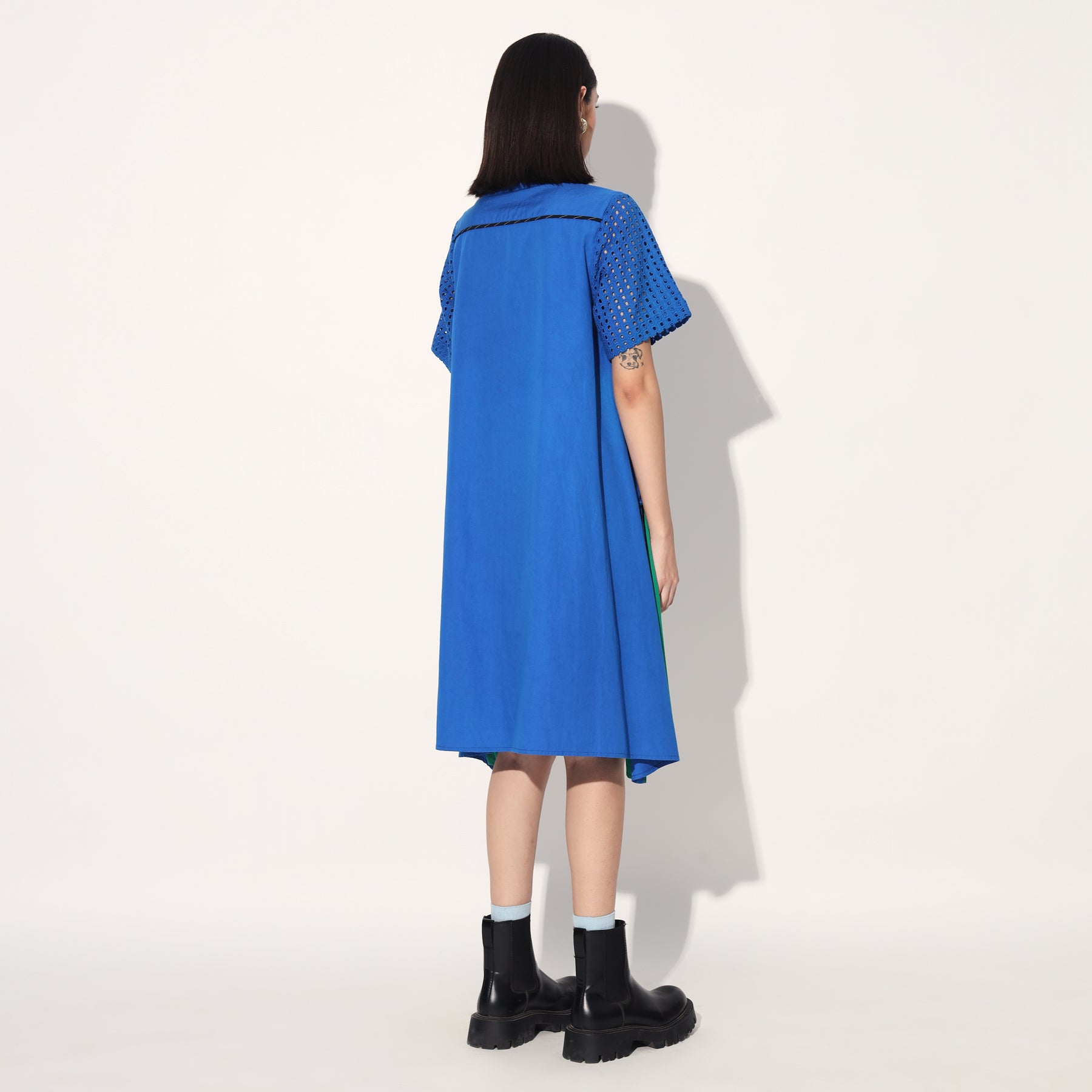 A-LINE RUCHED DRESS