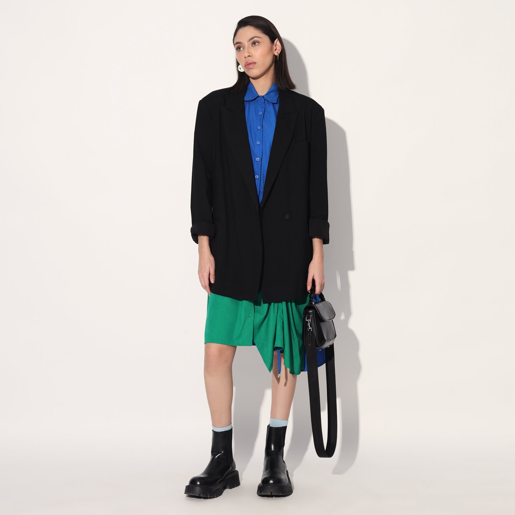 A-LINE RUCHED DRESS