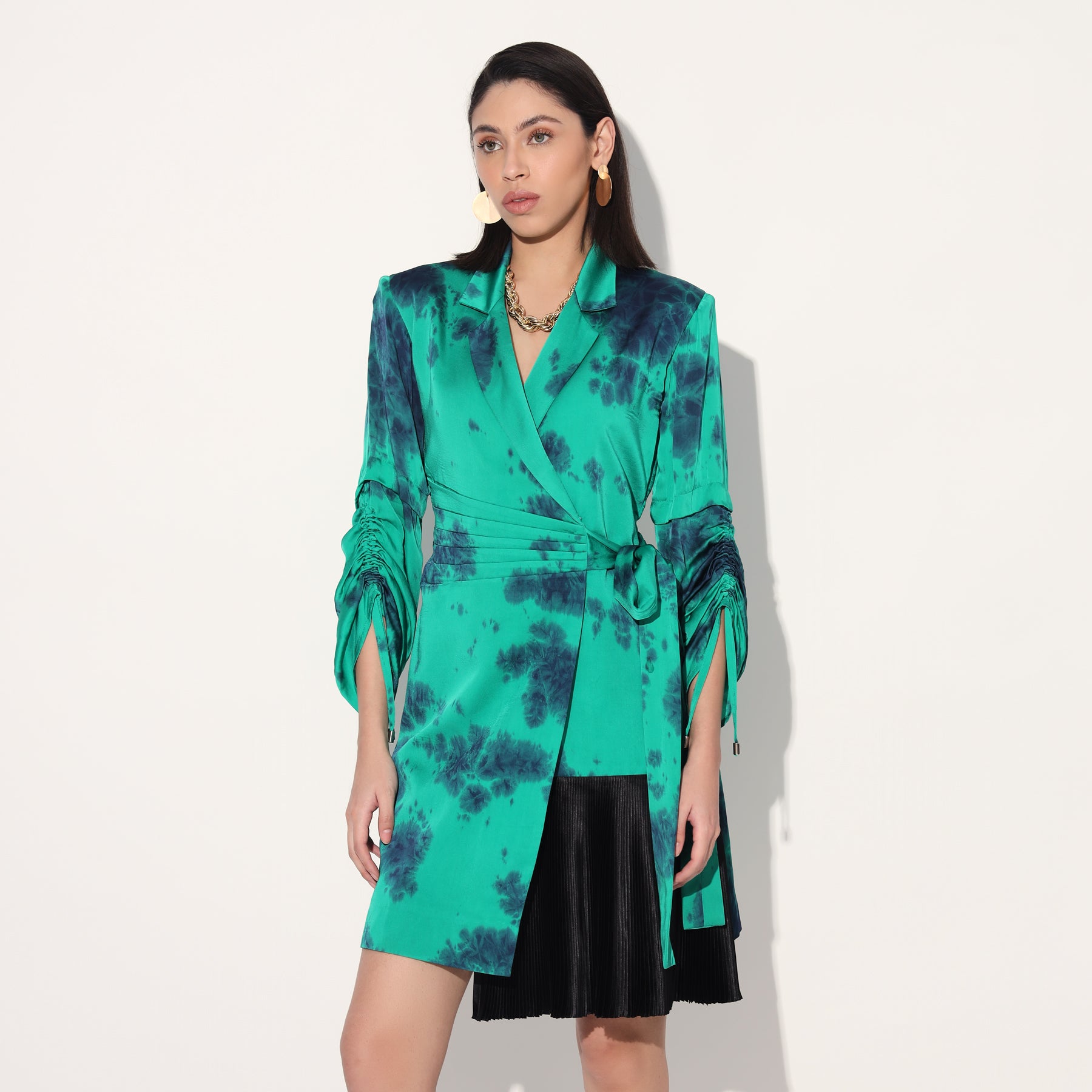 TIE DYE JACKET DRESS