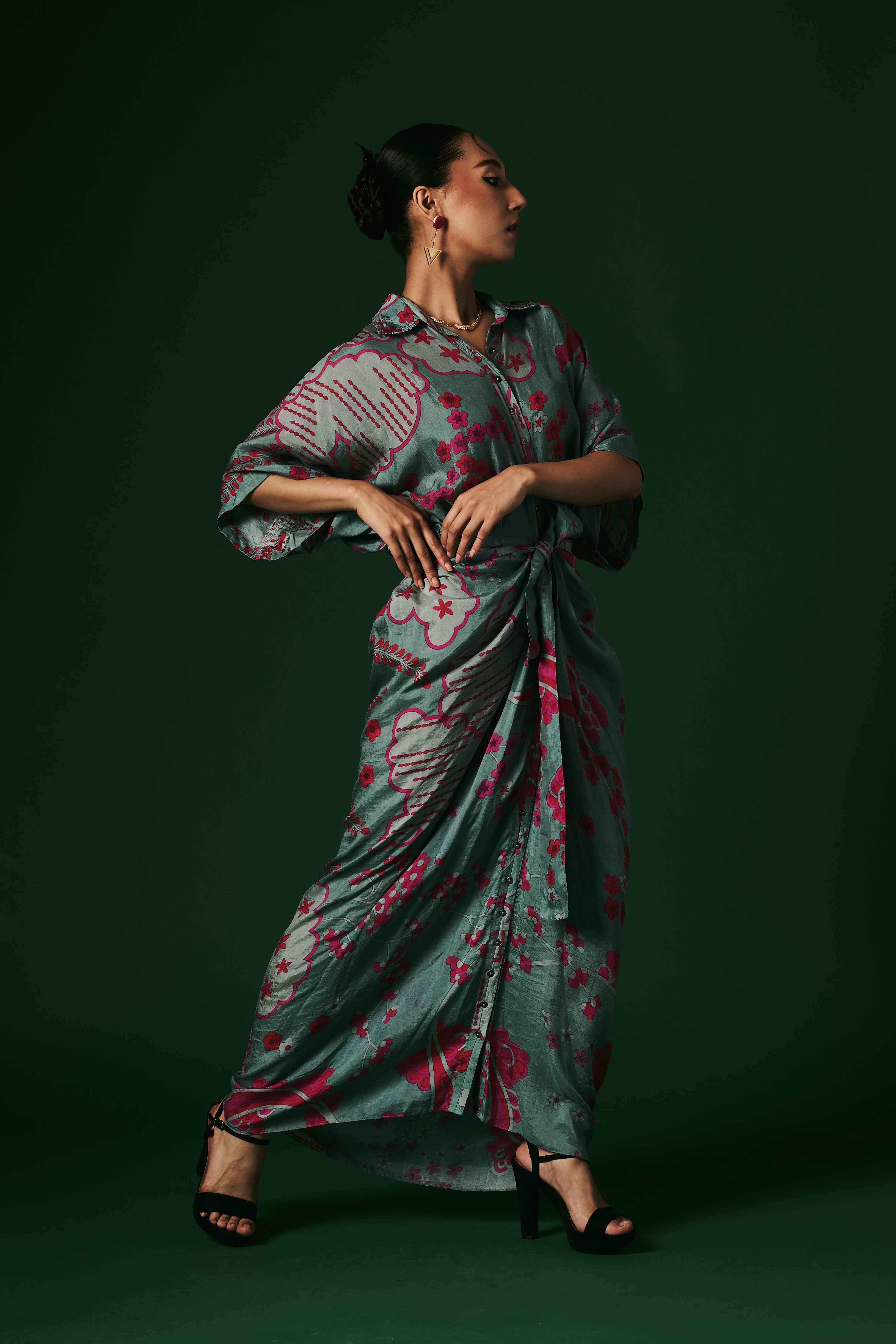 DRAPED DRESS