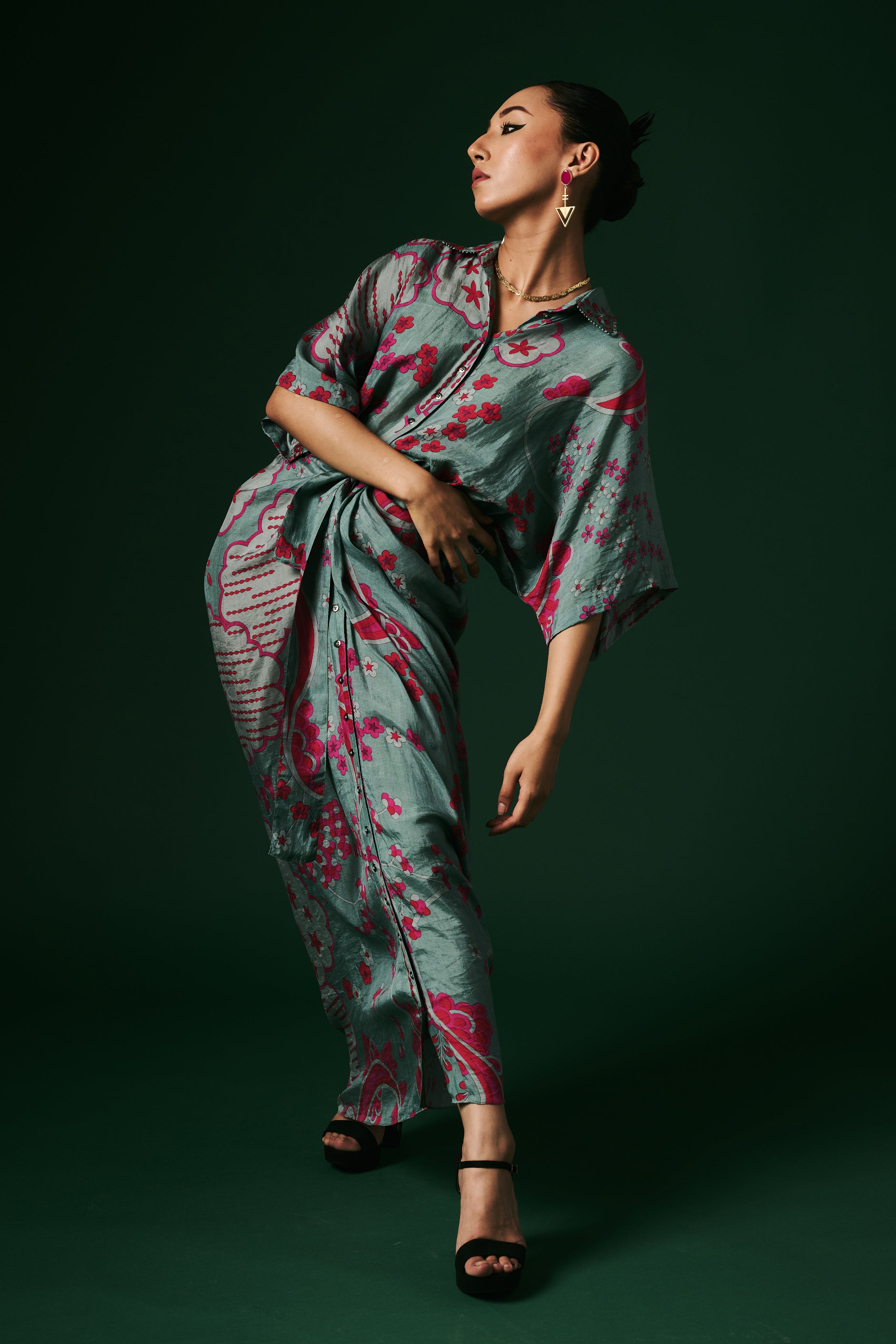 DRAPED DRESS