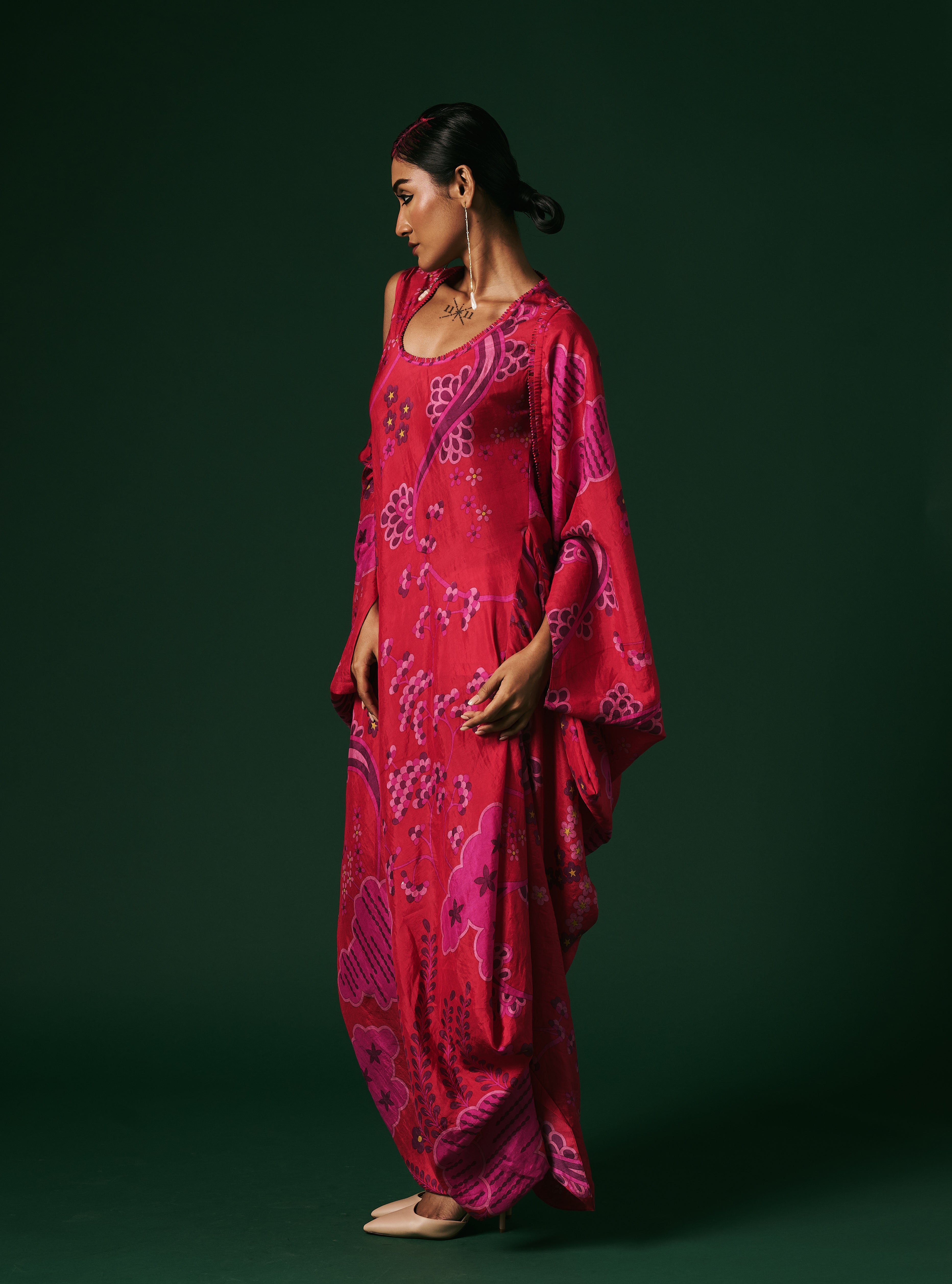 DRESS WITH CAPE