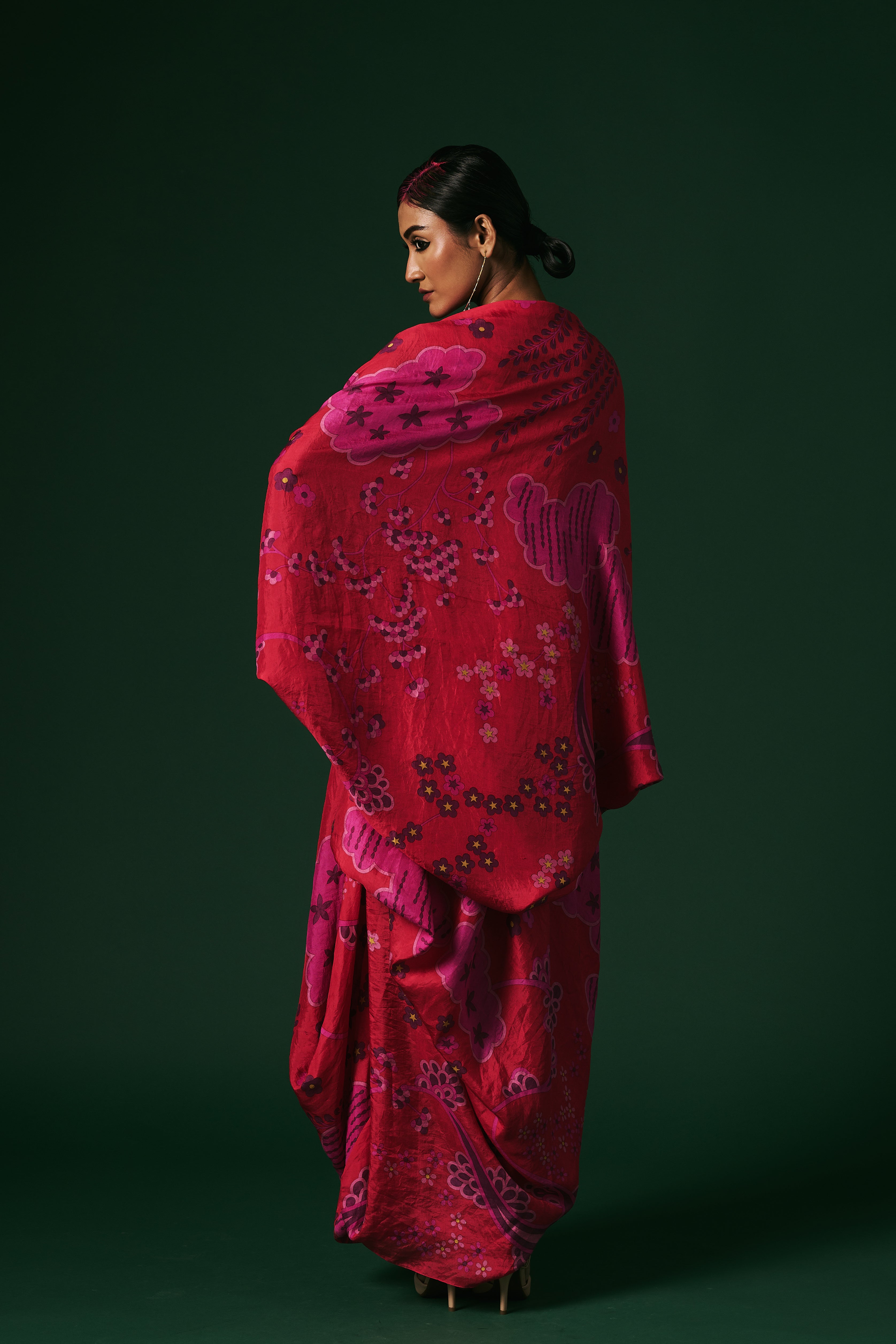 DRESS WITH CAPE