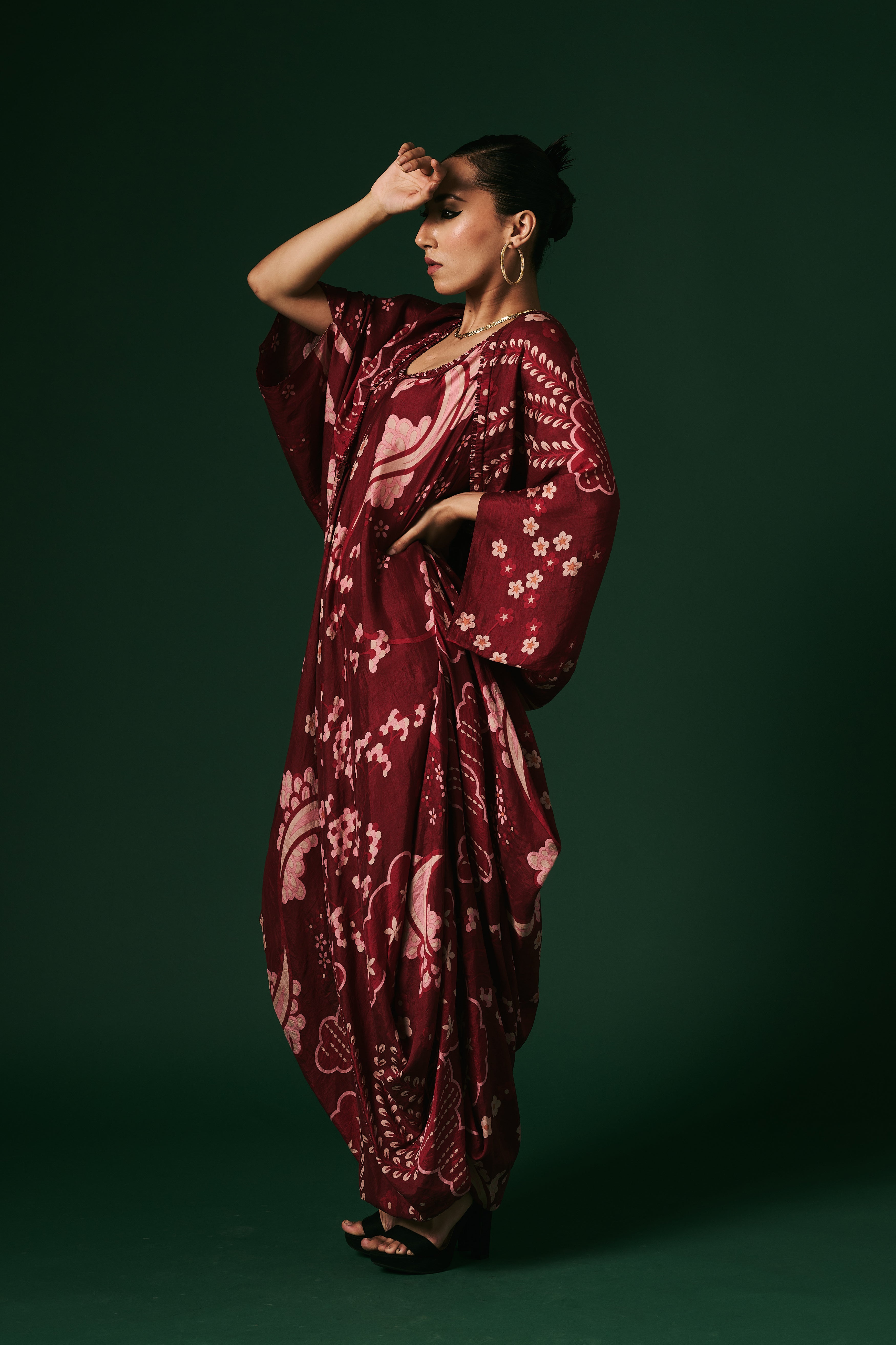 DRESS WITH CAPE