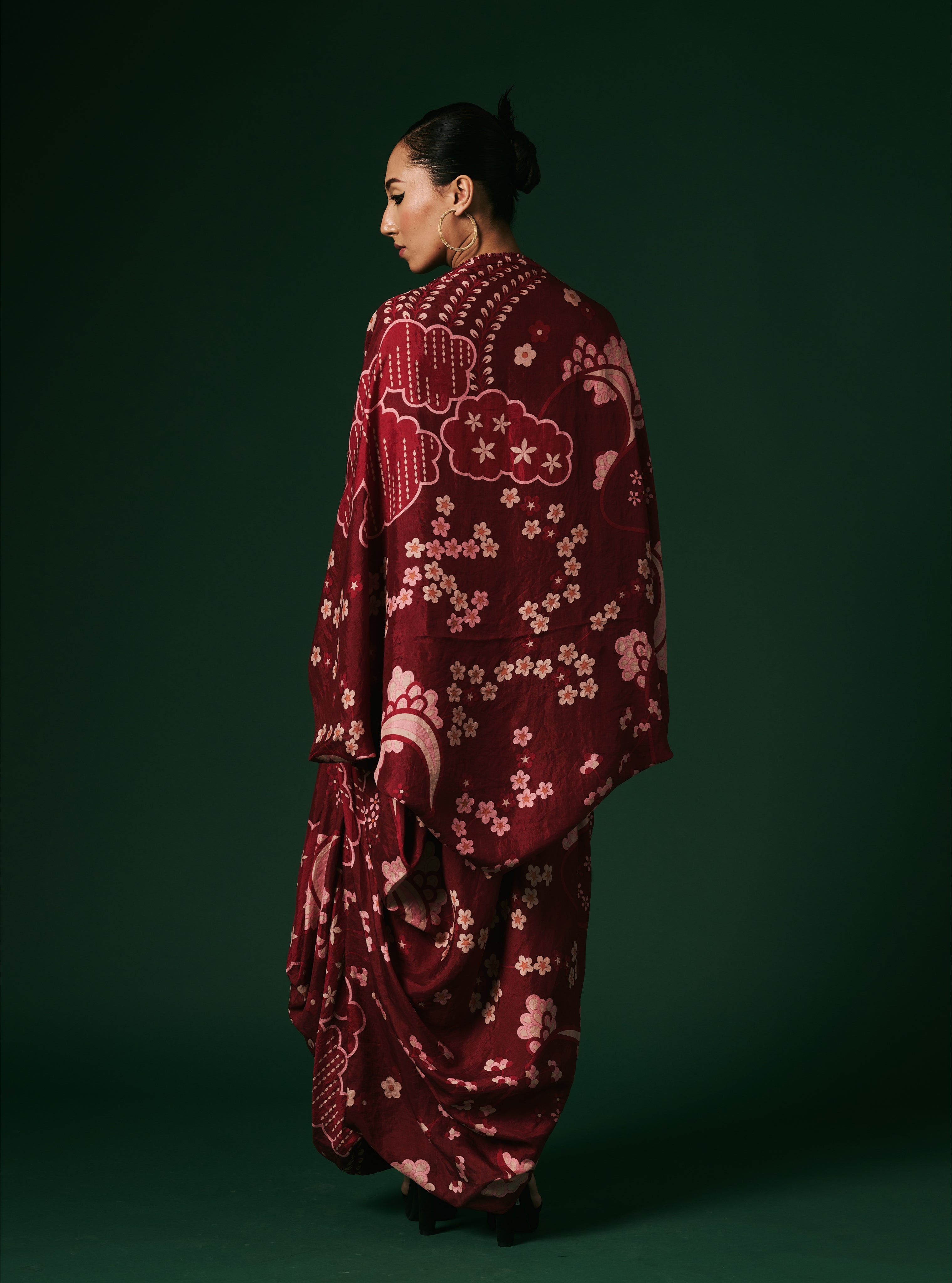 DRESS WITH CAPE