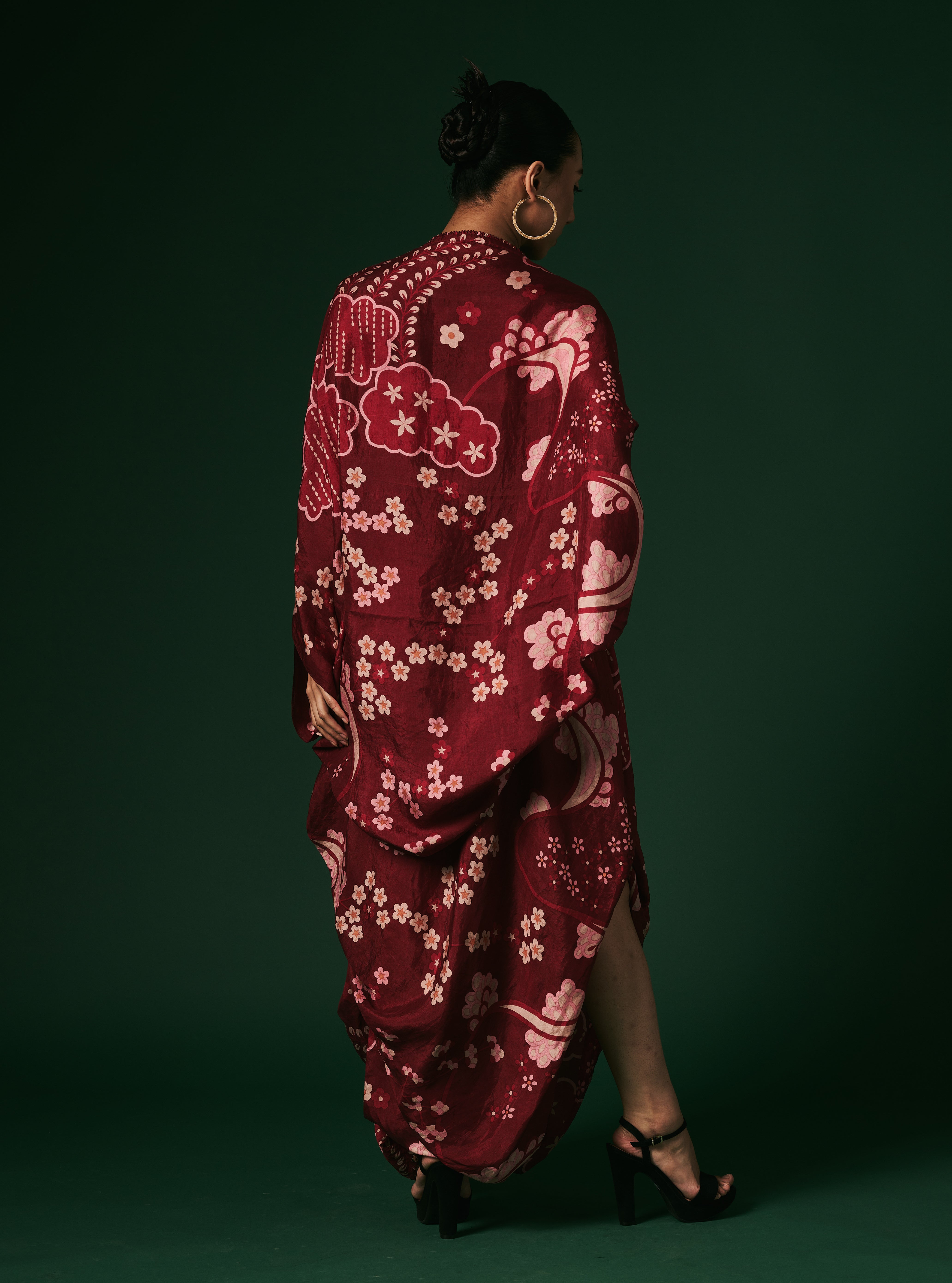 DRESS WITH CAPE