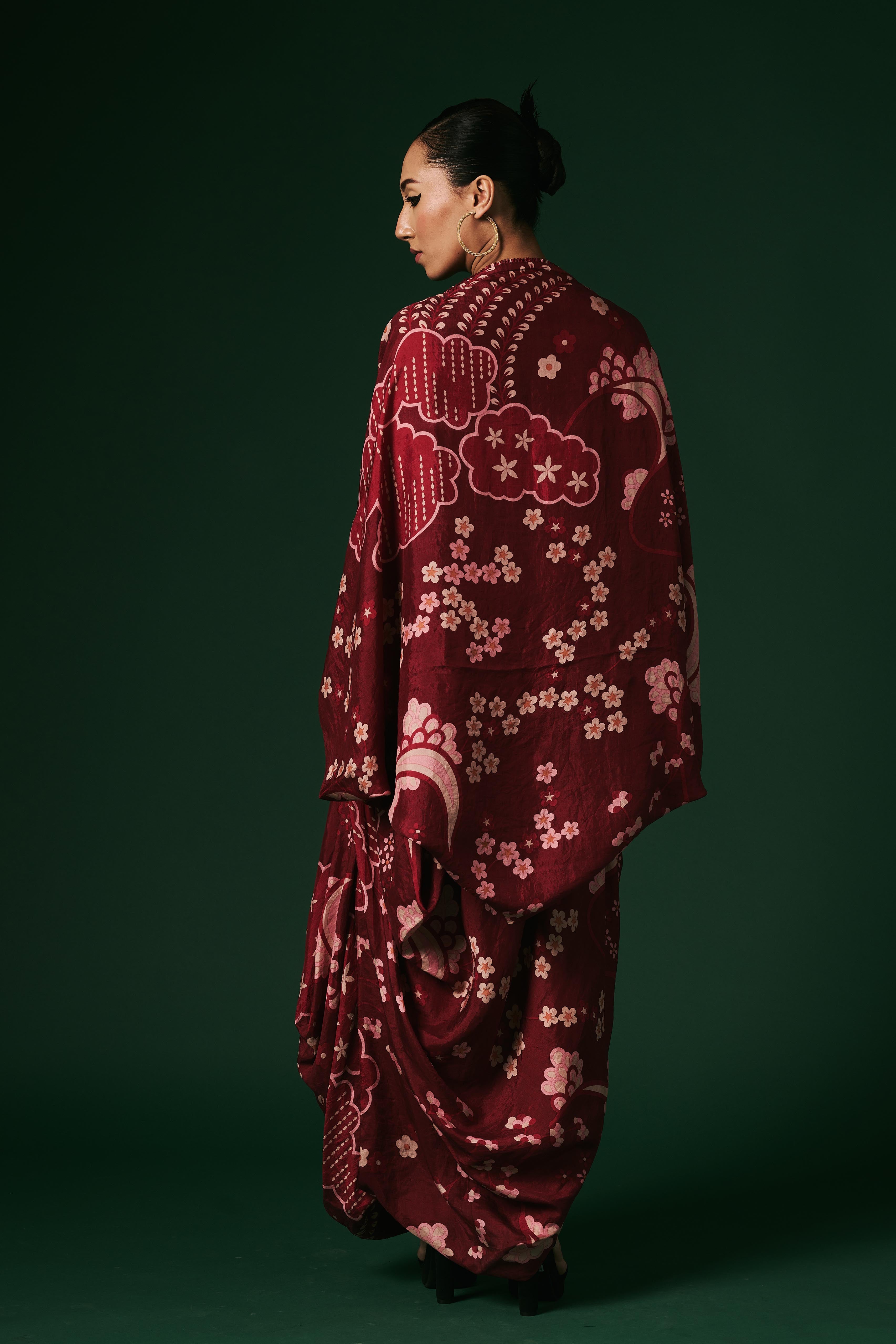 DRESS WITH CAPE