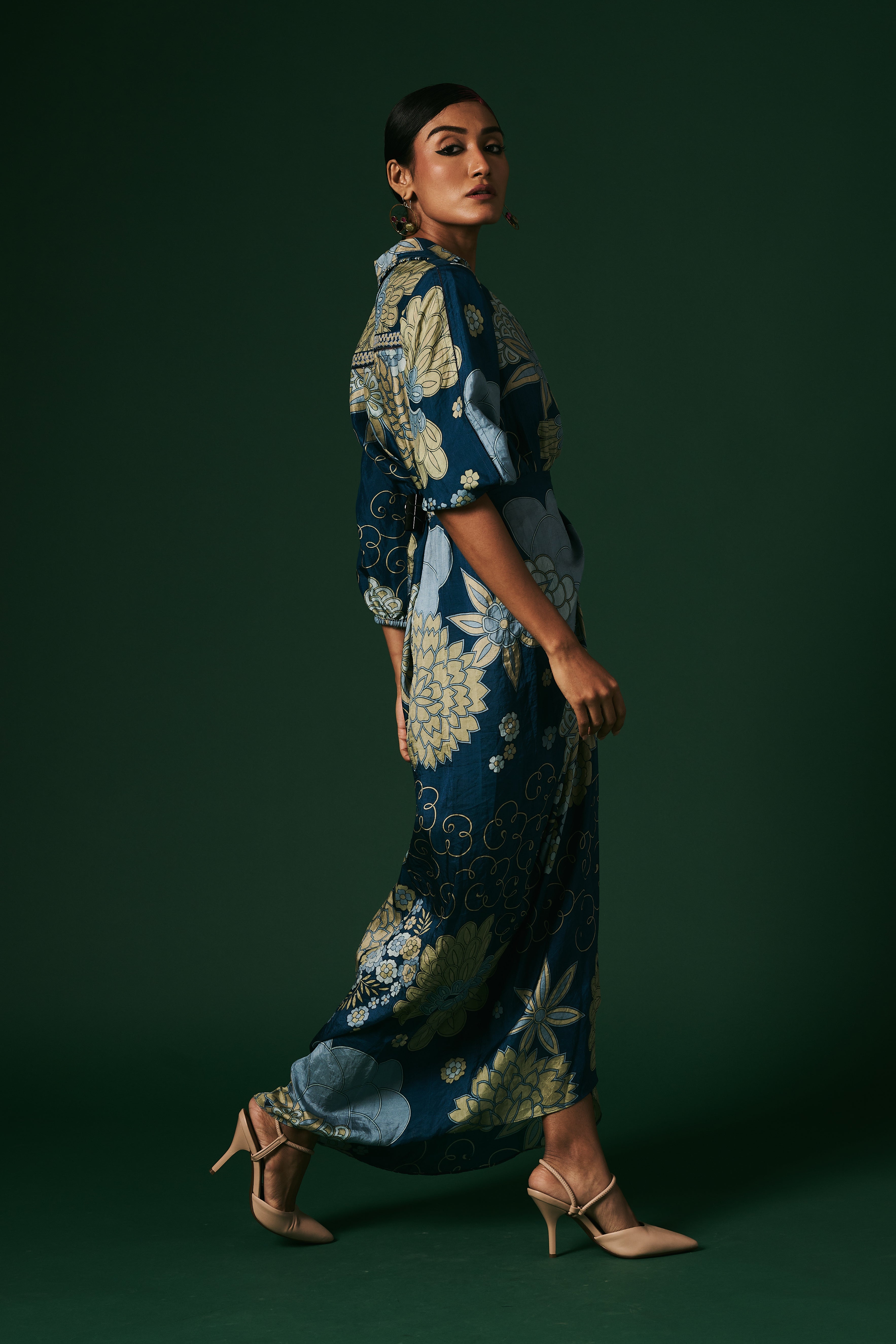 DRAPED WRAP DRESS
