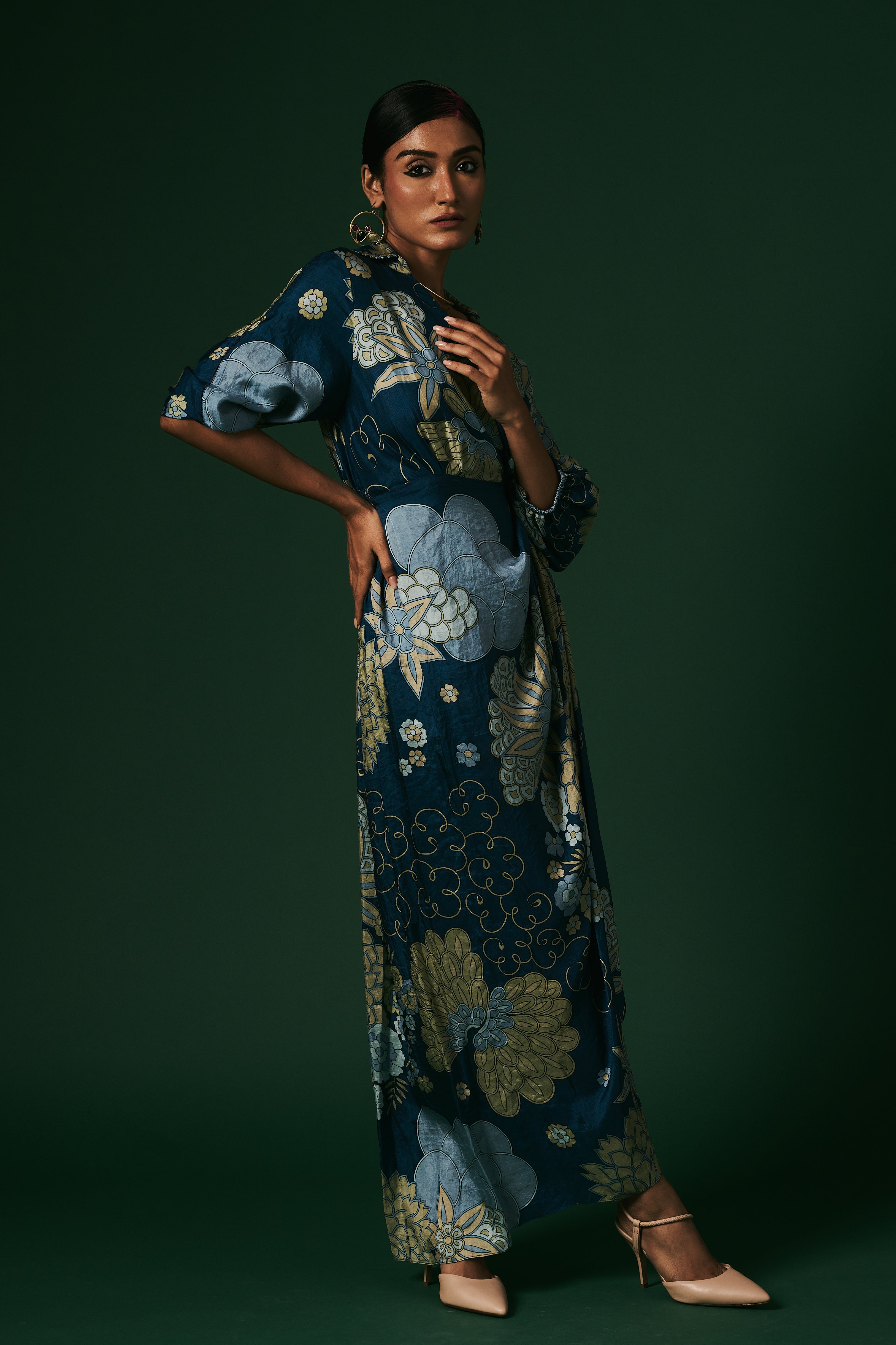 DRAPED WRAP DRESS