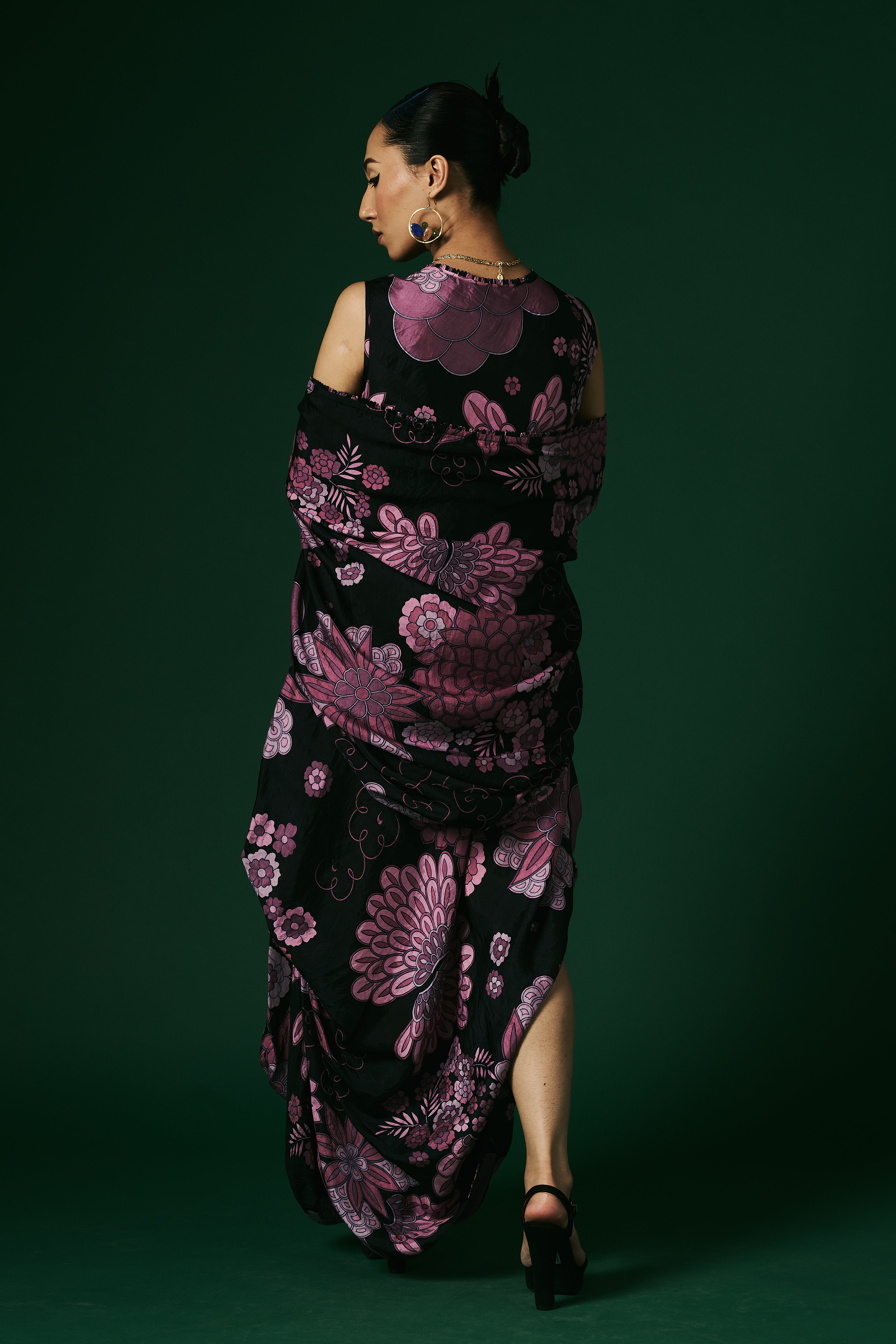 DRESS WITH CAPE