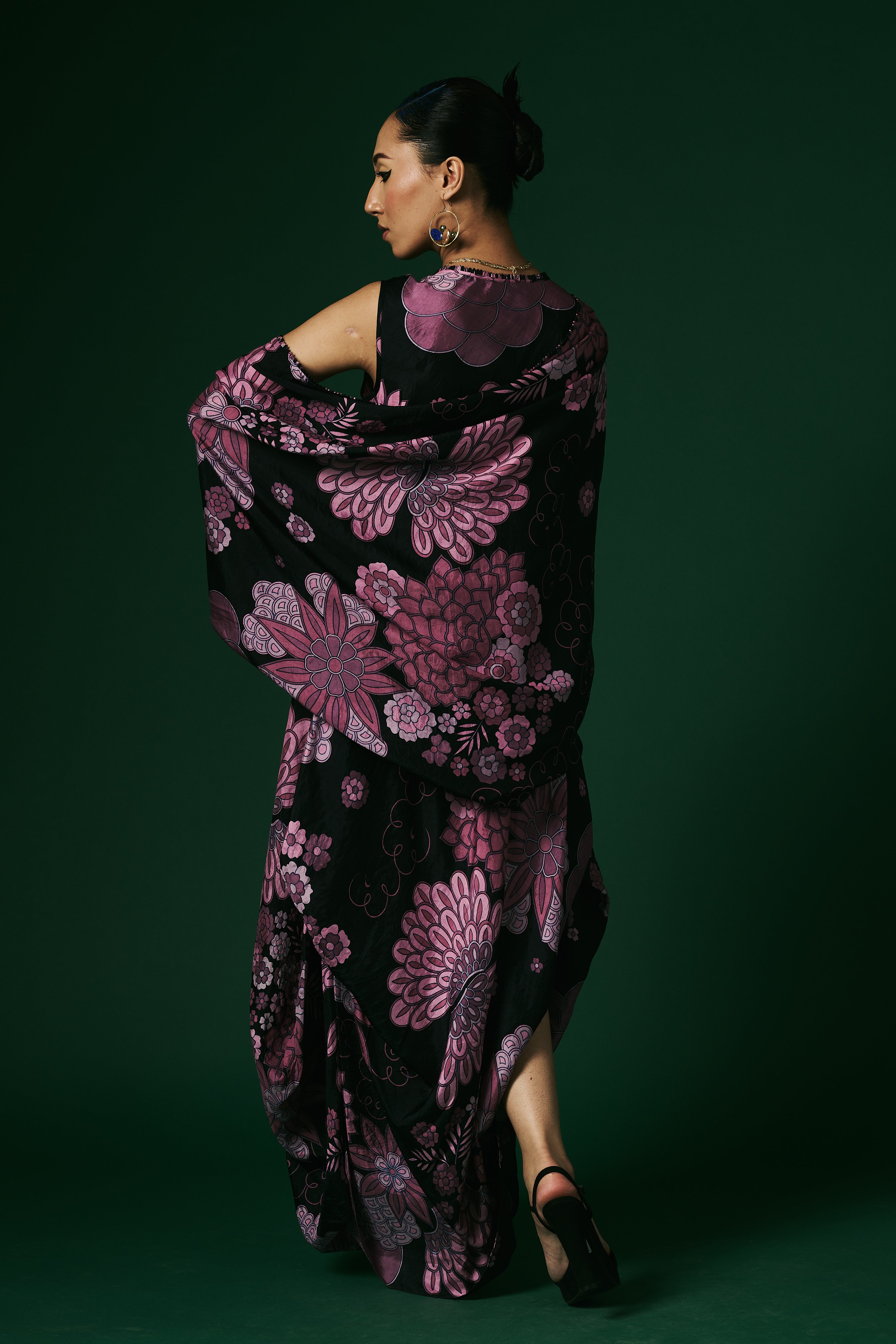 DRESS WITH CAPE