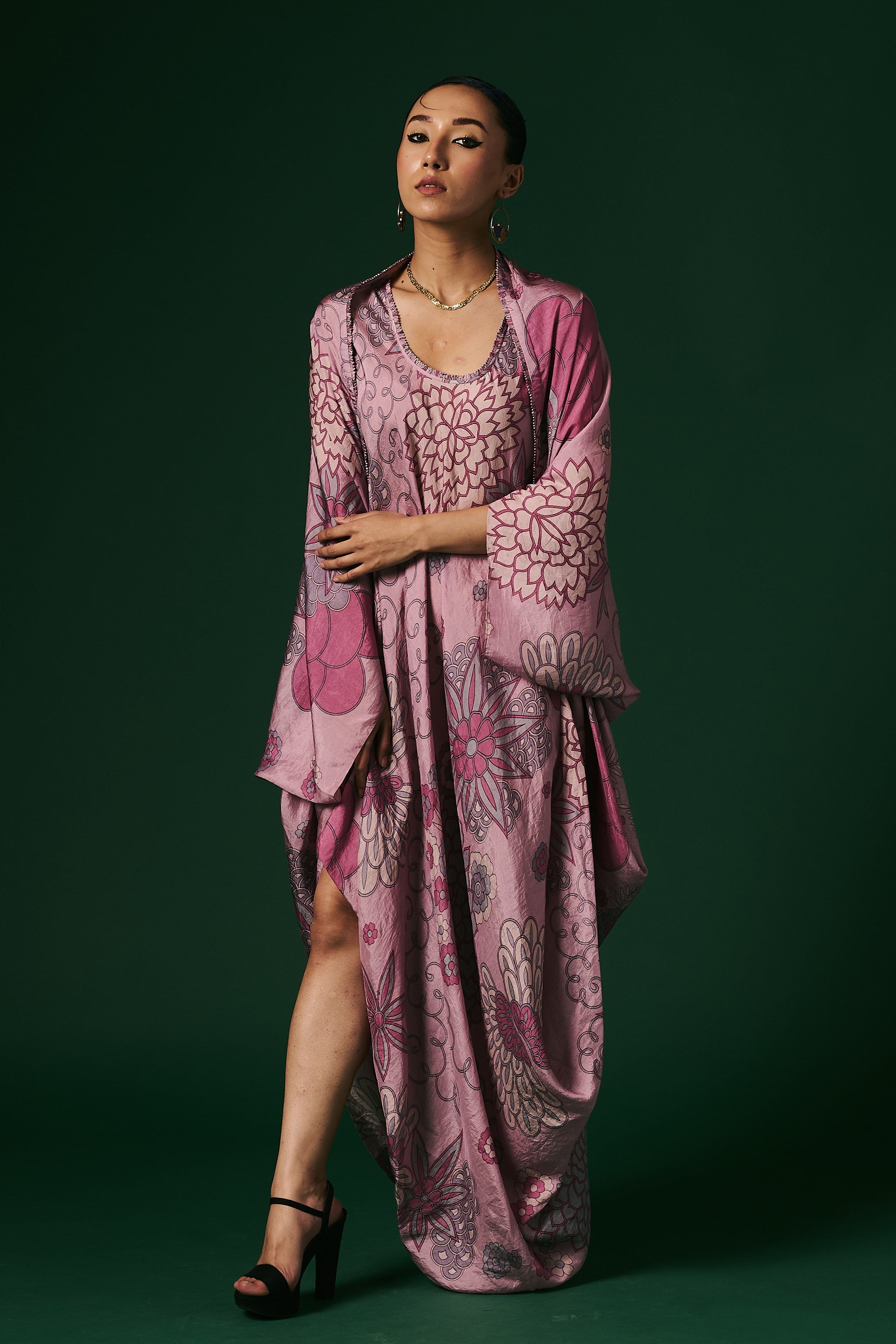 DRESS WITH CAPE