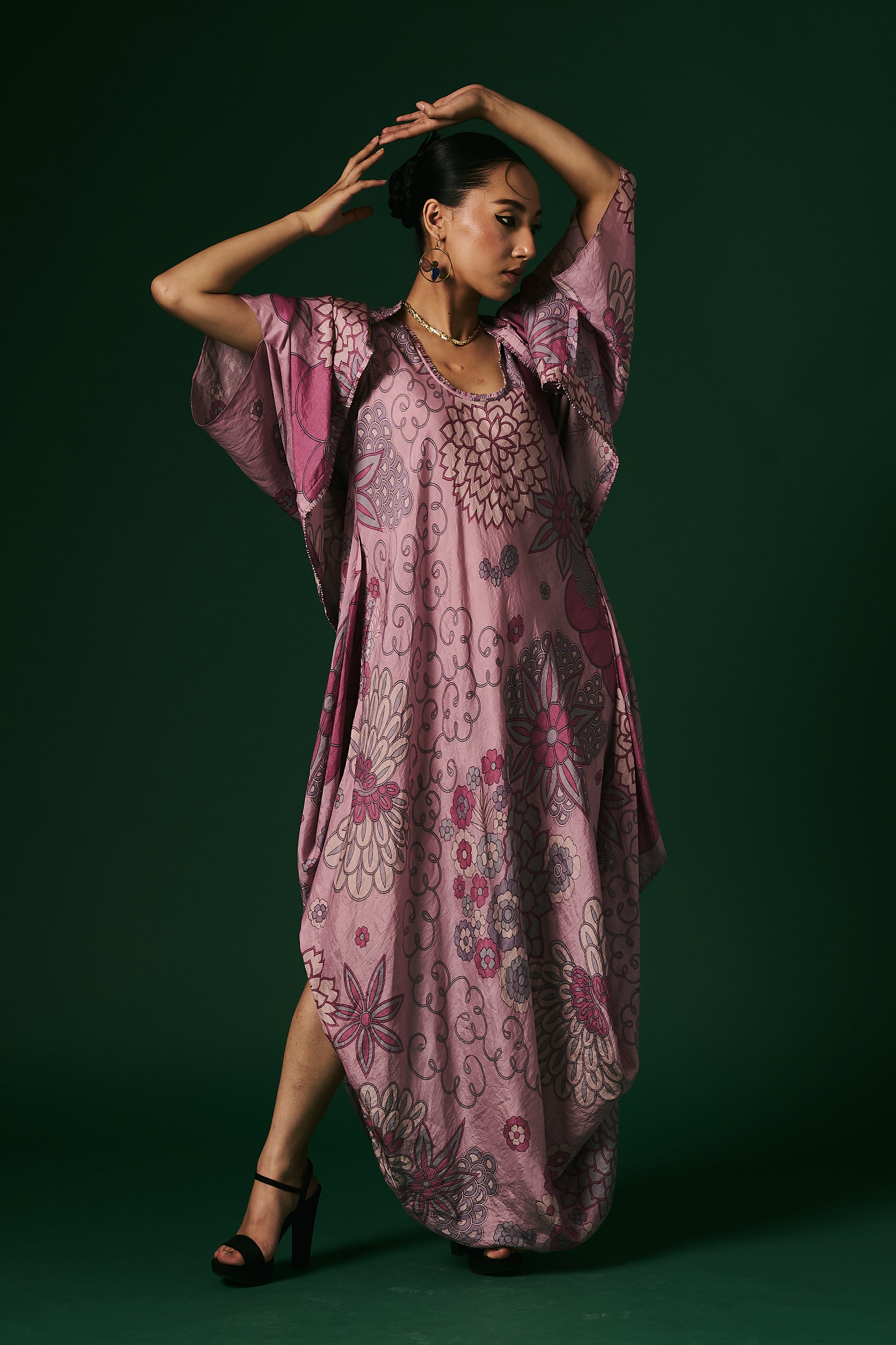 DRESS WITH CAPE