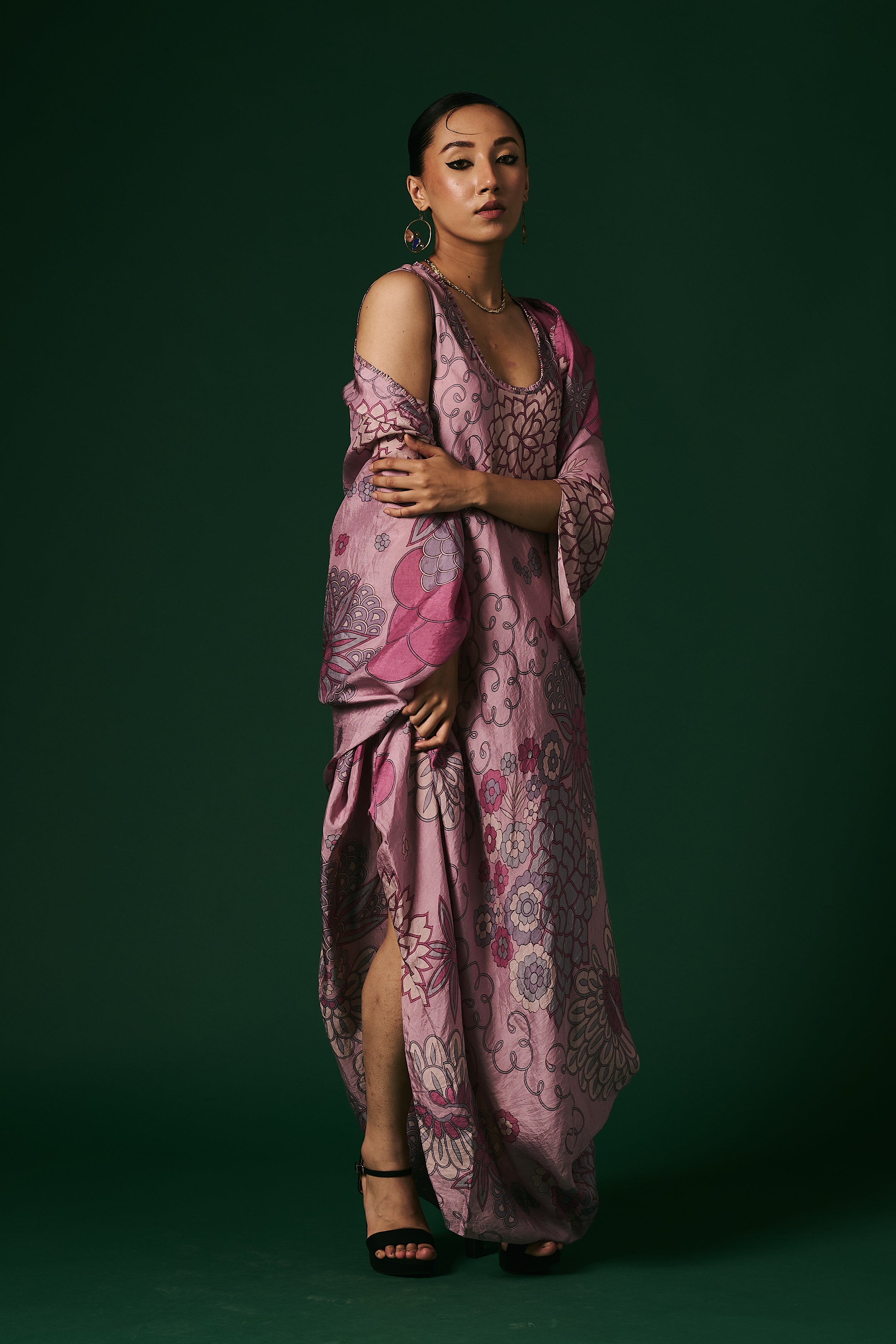 DRESS WITH CAPE