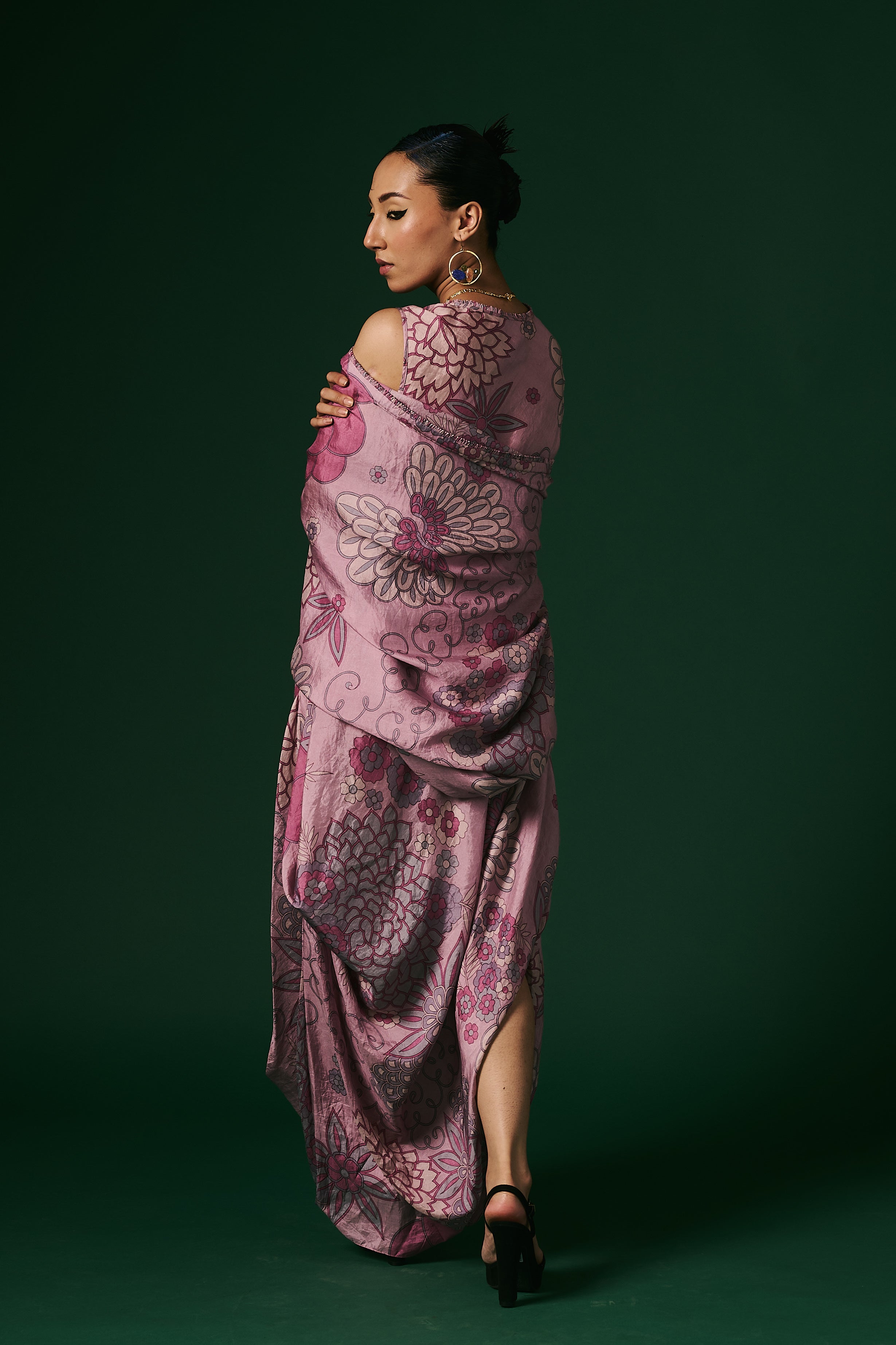 DRESS WITH CAPE