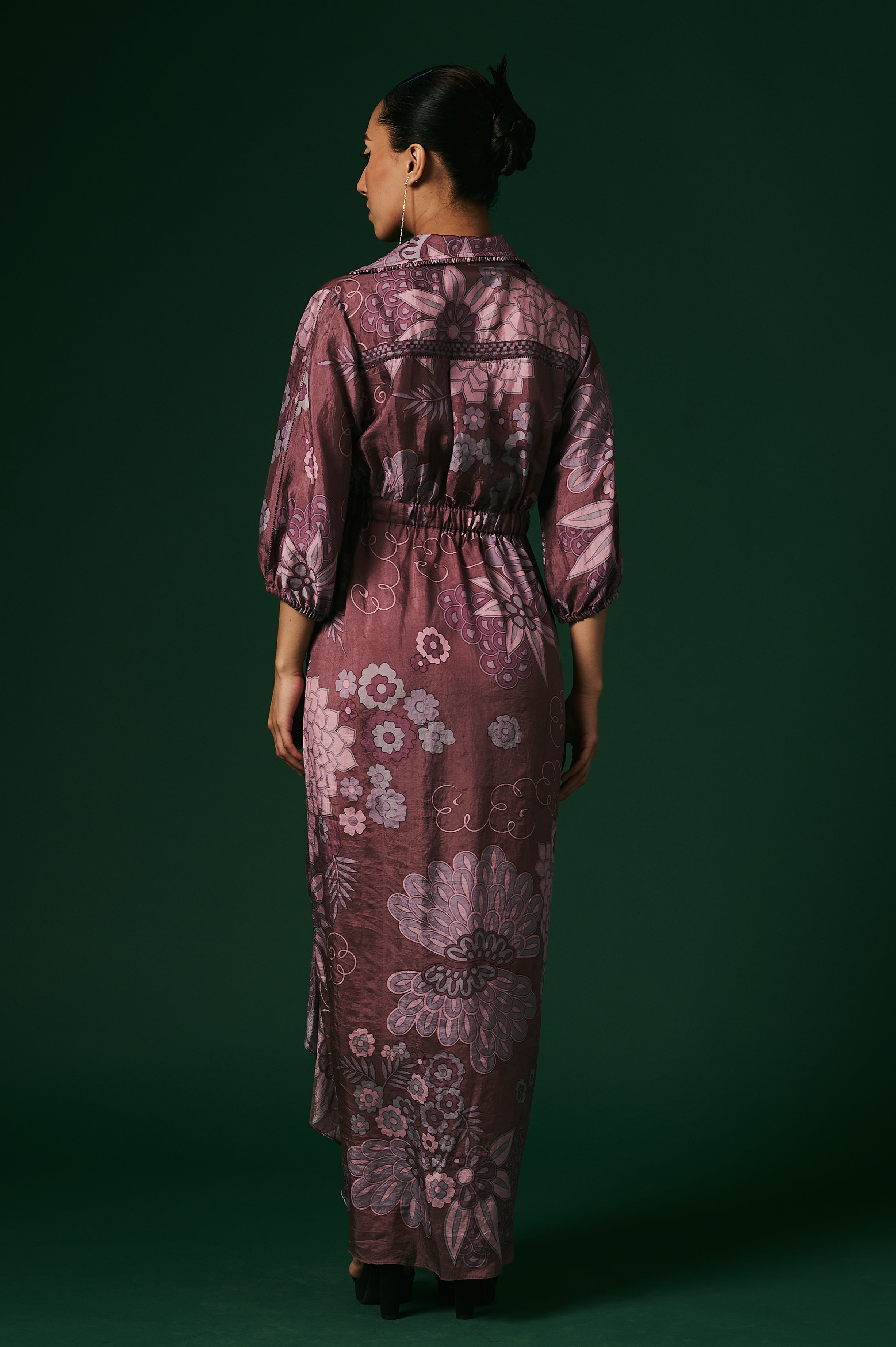 DRAPED WRAP DRESS