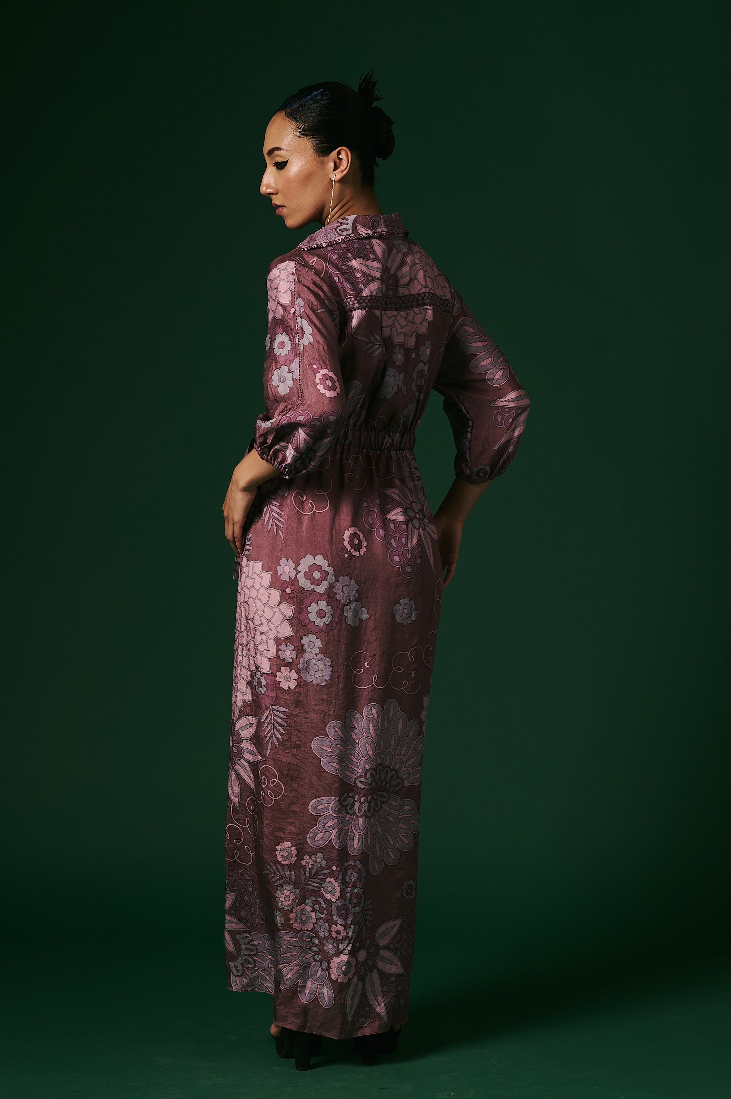 DRAPED WRAP DRESS