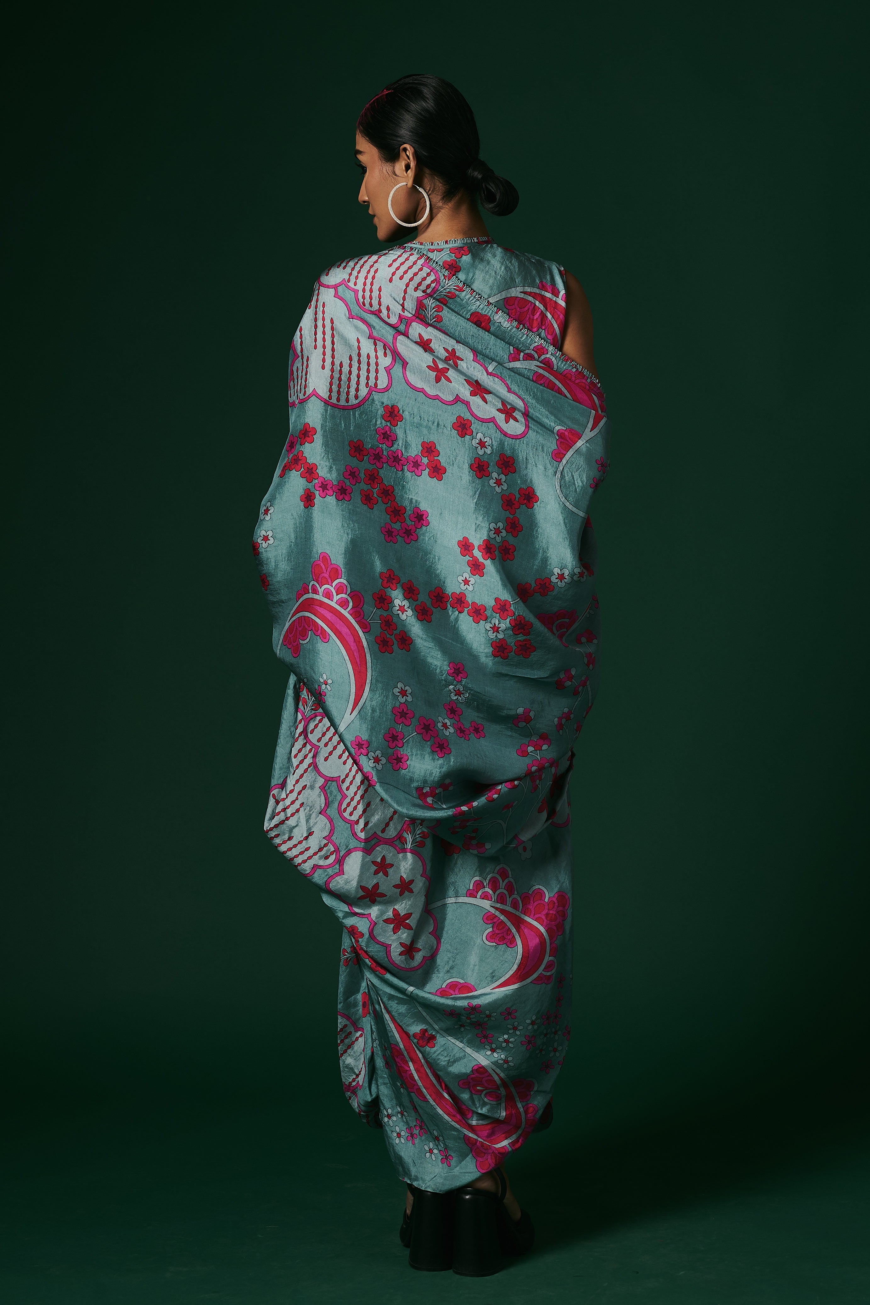 DRESS WITH CAPE