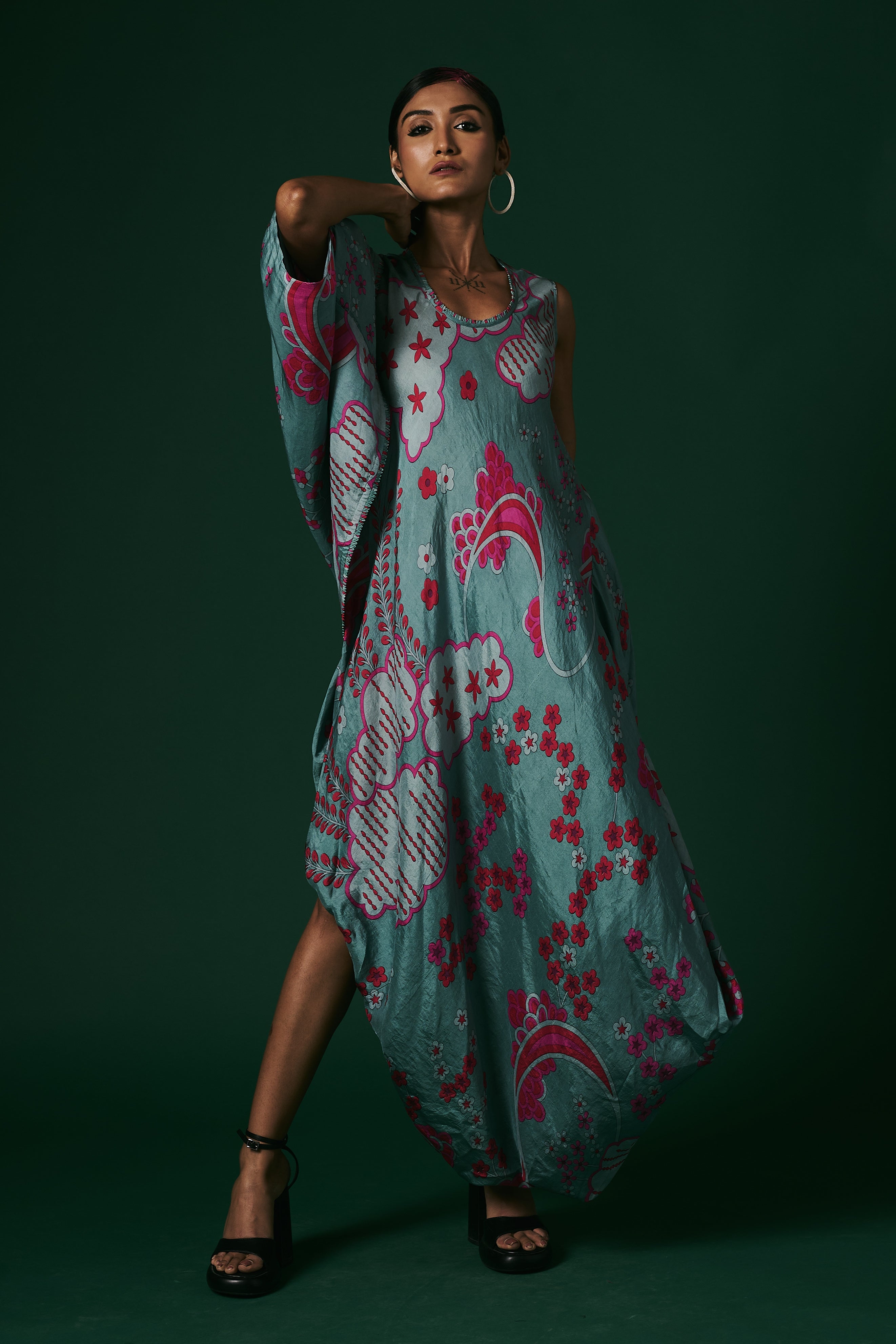 DRESS WITH CAPE