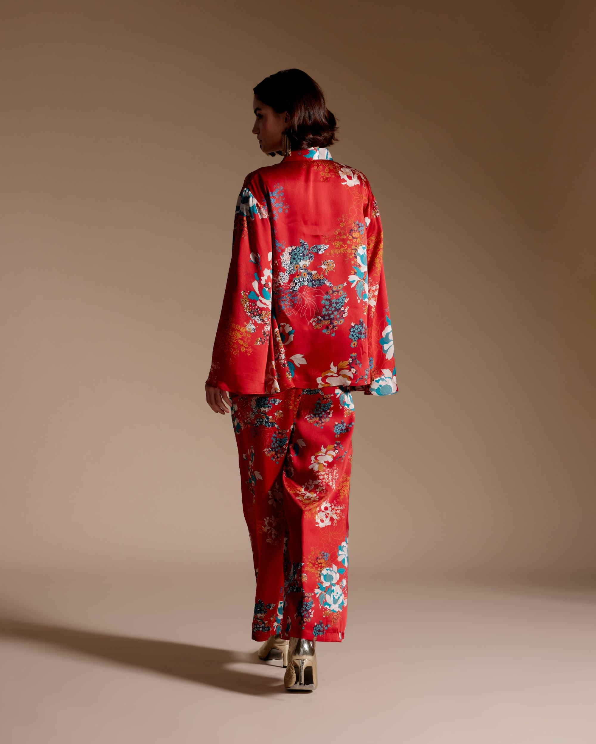 Leah Shirt- Winter Garden(Red)