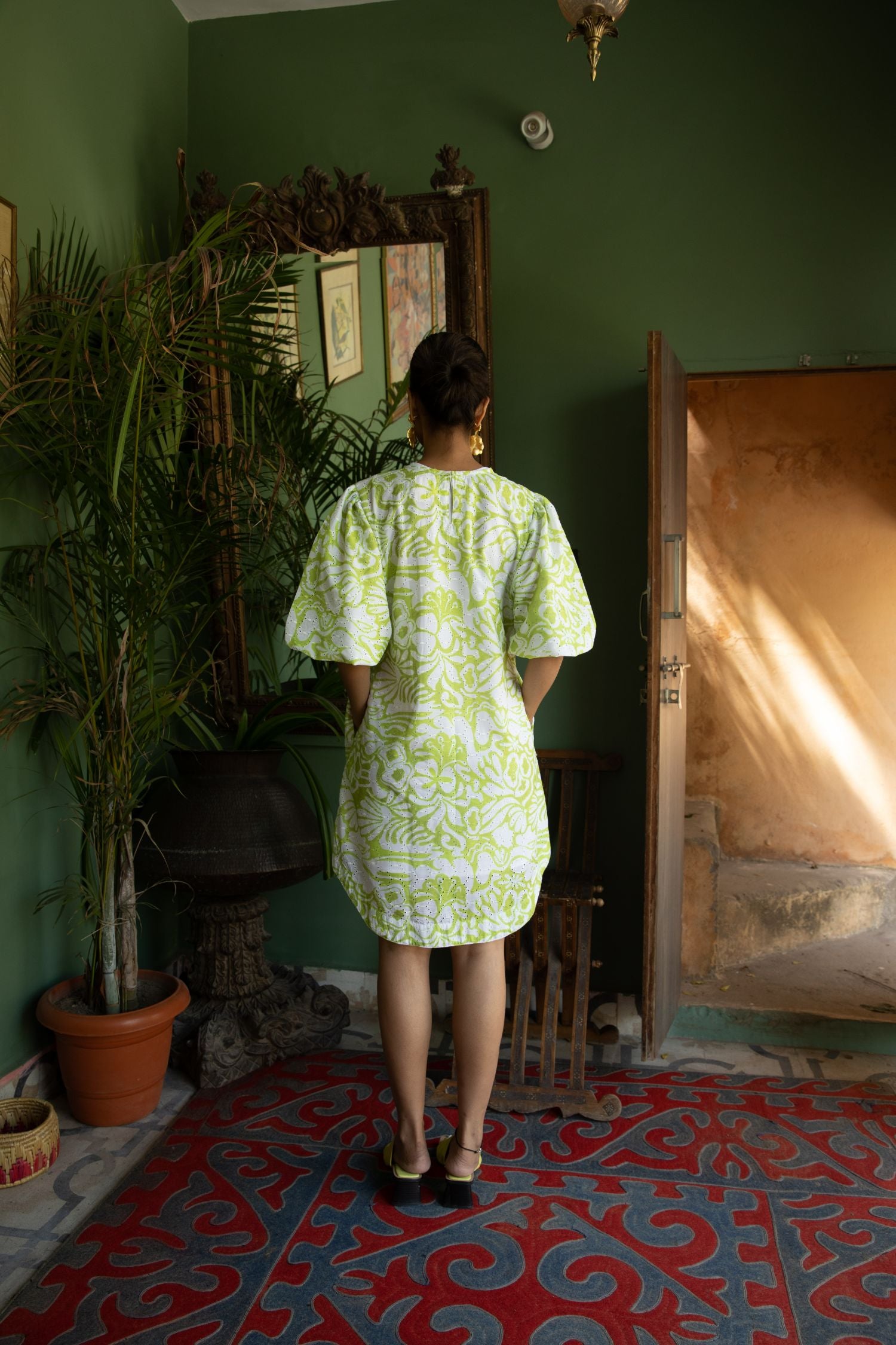 Birdsong Dress in Carnation Print