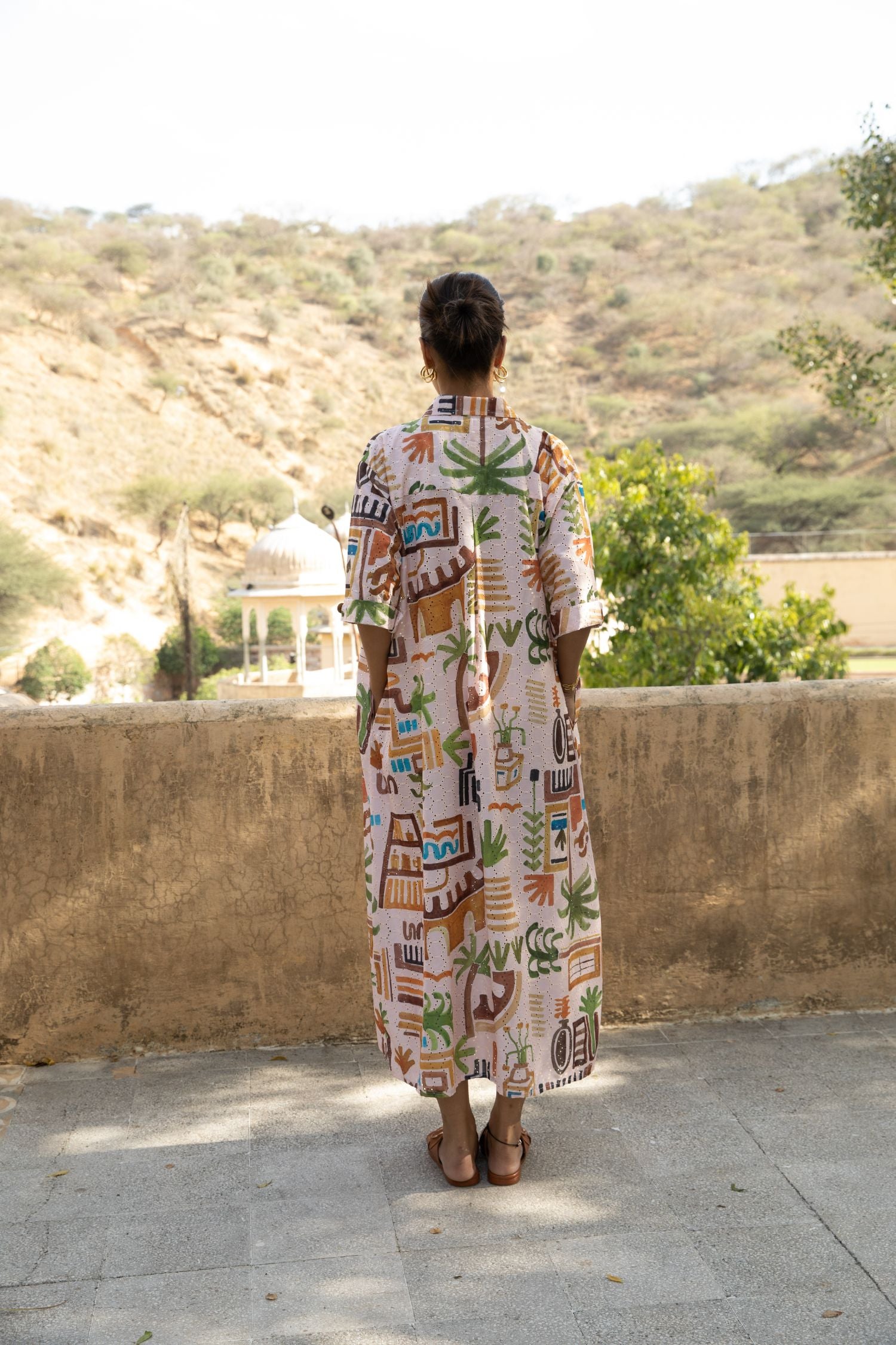 Honeydew Kaftan In Casablanca Print