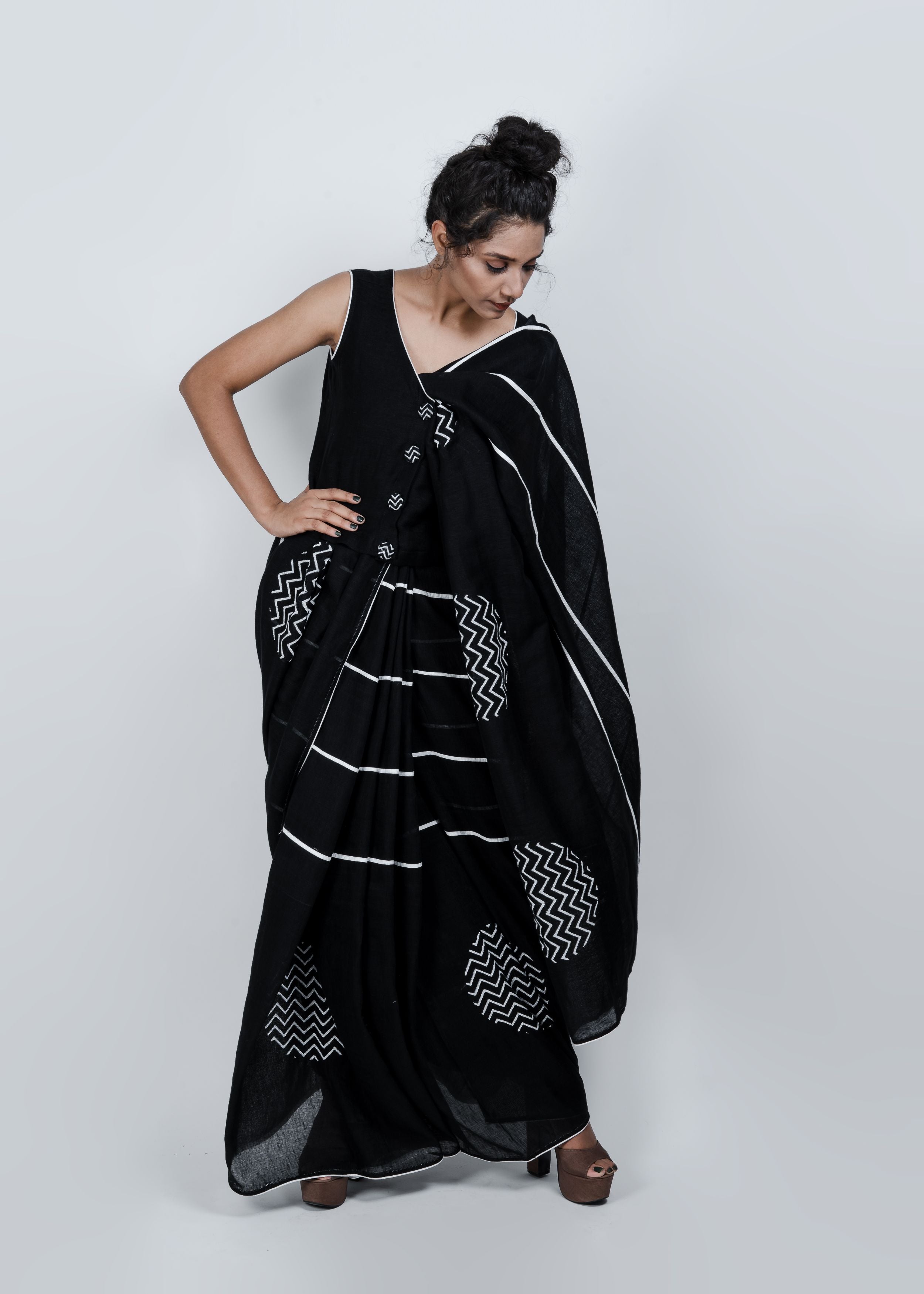 Linen Saree