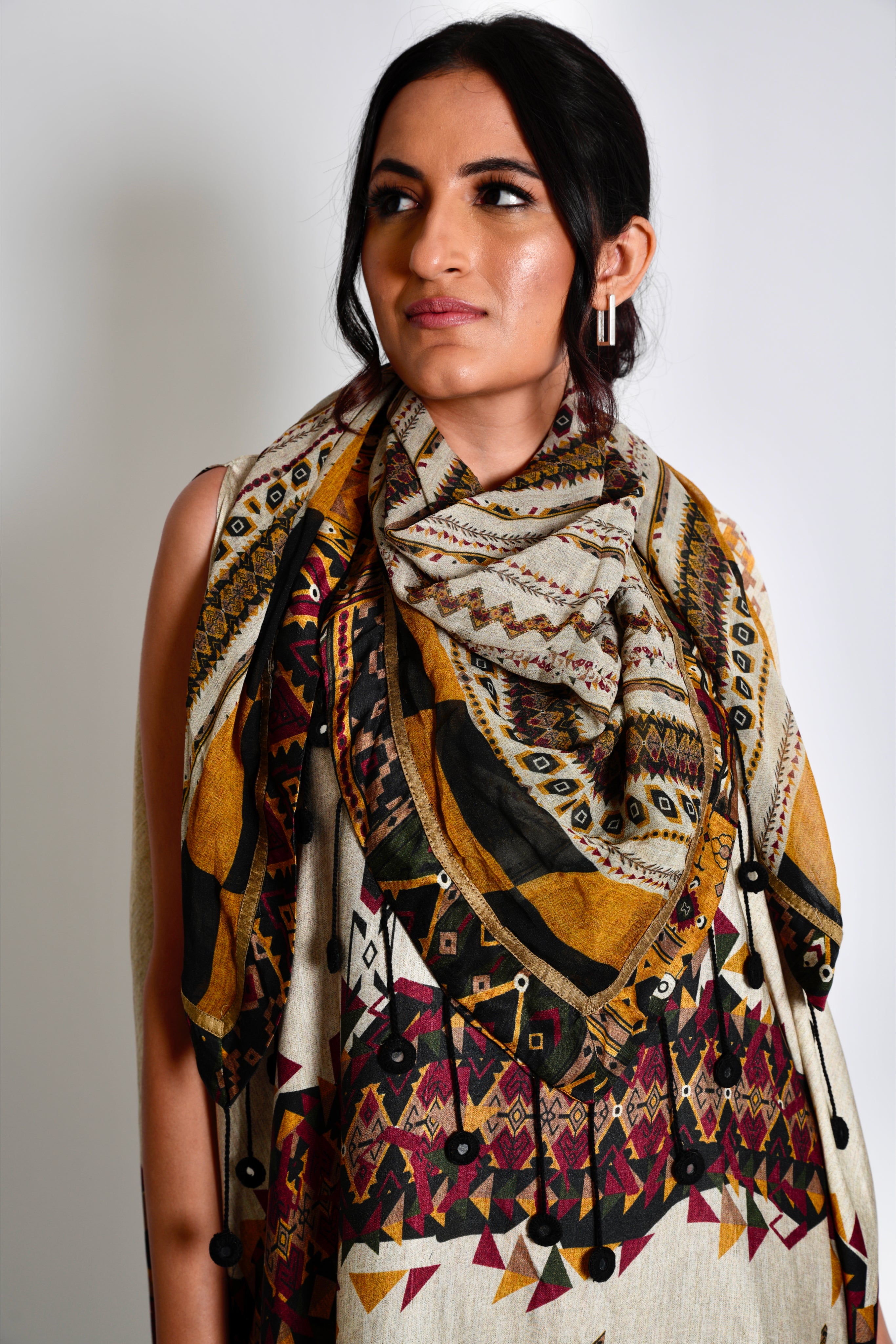 KAFILLA DROP TUNIC WITH STOLE SET