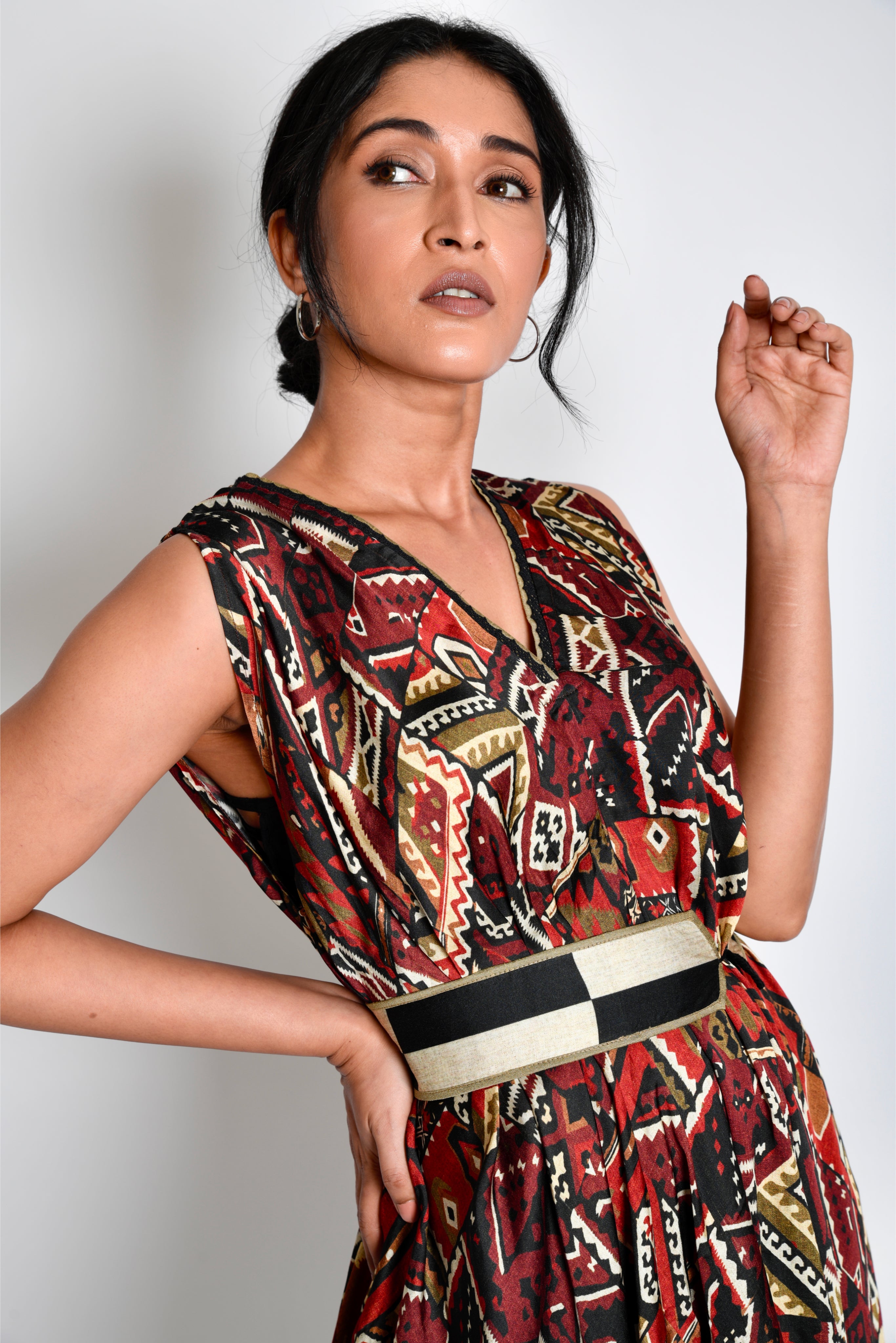 KAFILLA COWL BELT DRESS