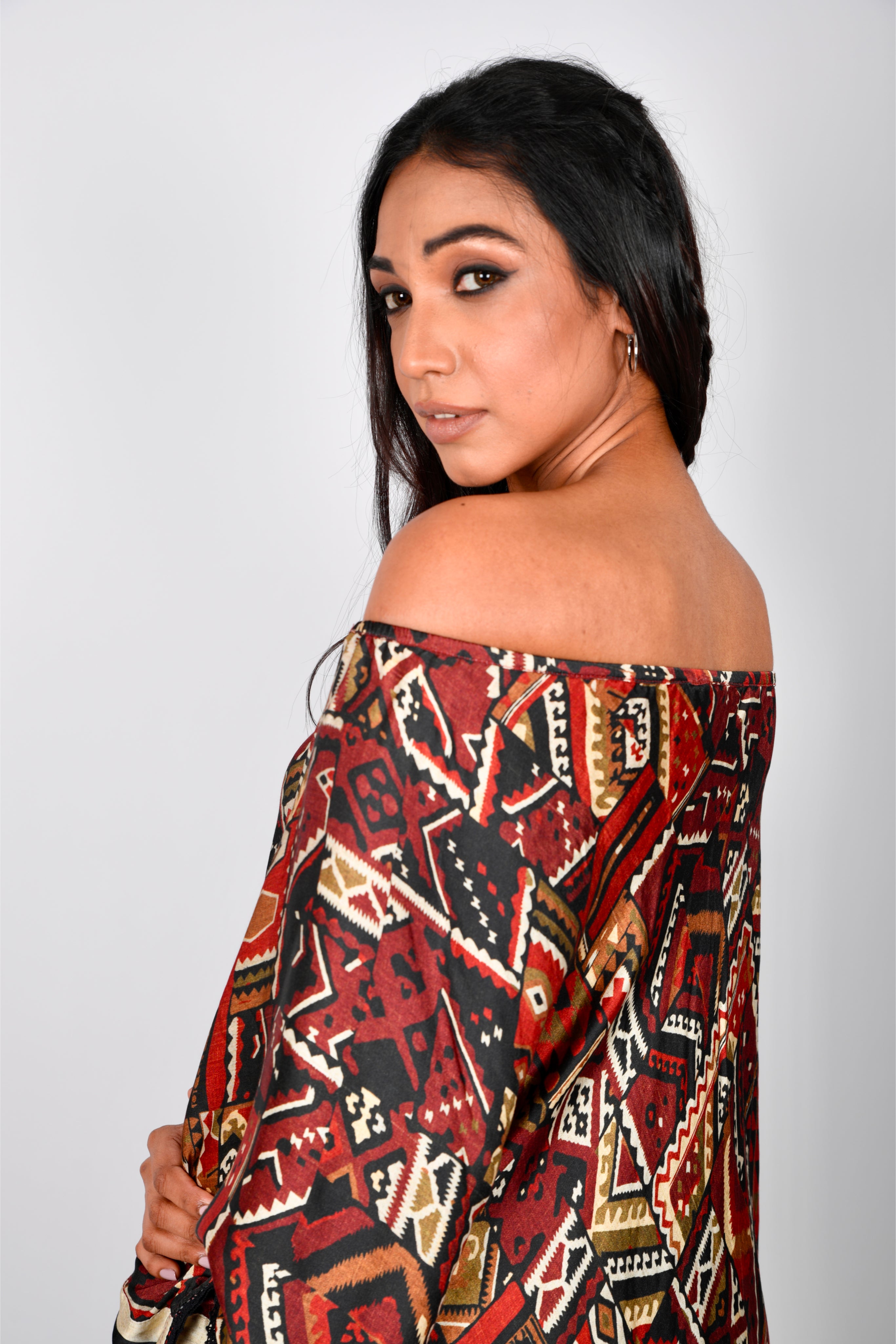 KAFILLA OFF SHOULDER CAPE WITH SHORTS
