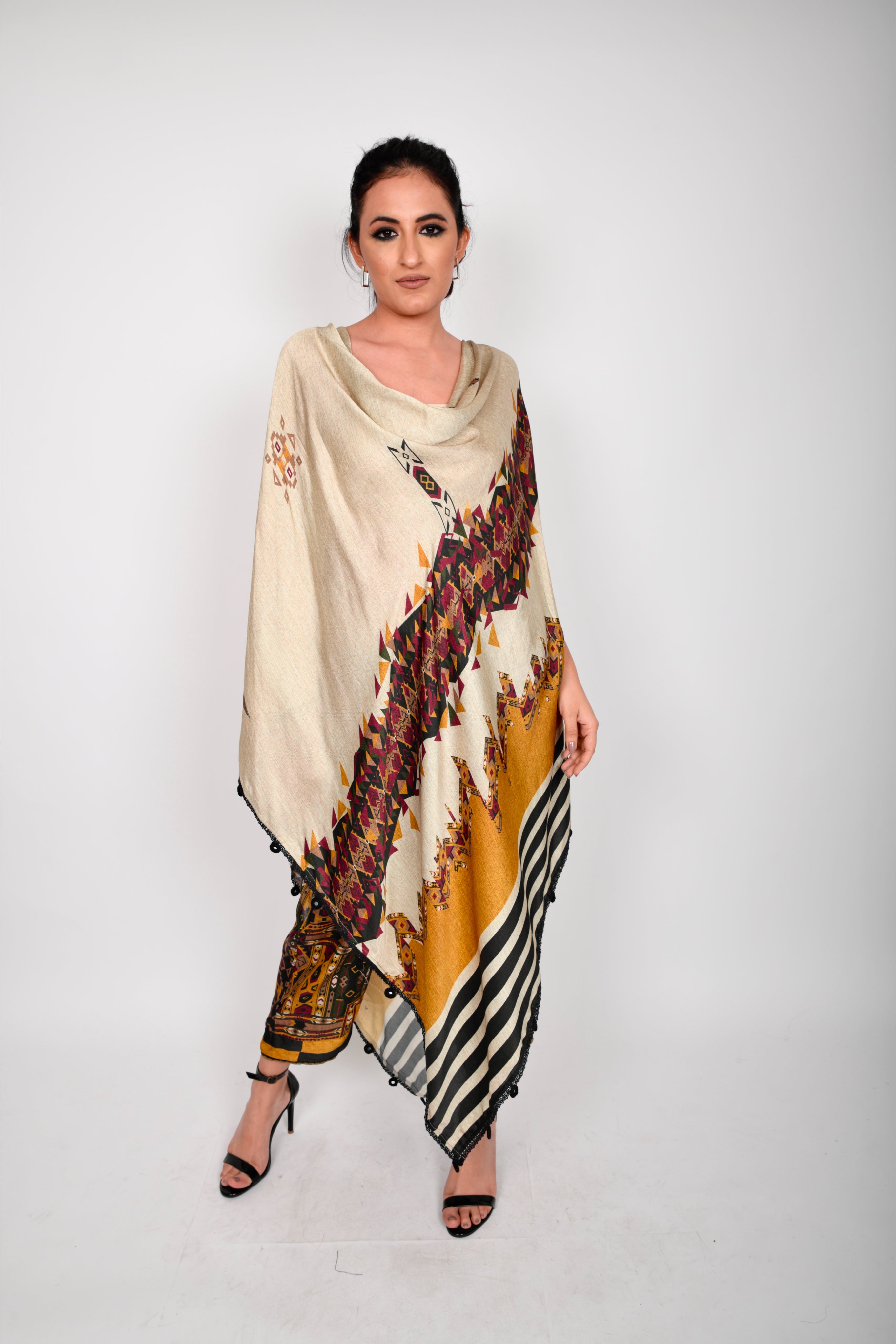 KAFILLA COWL CAPE SET