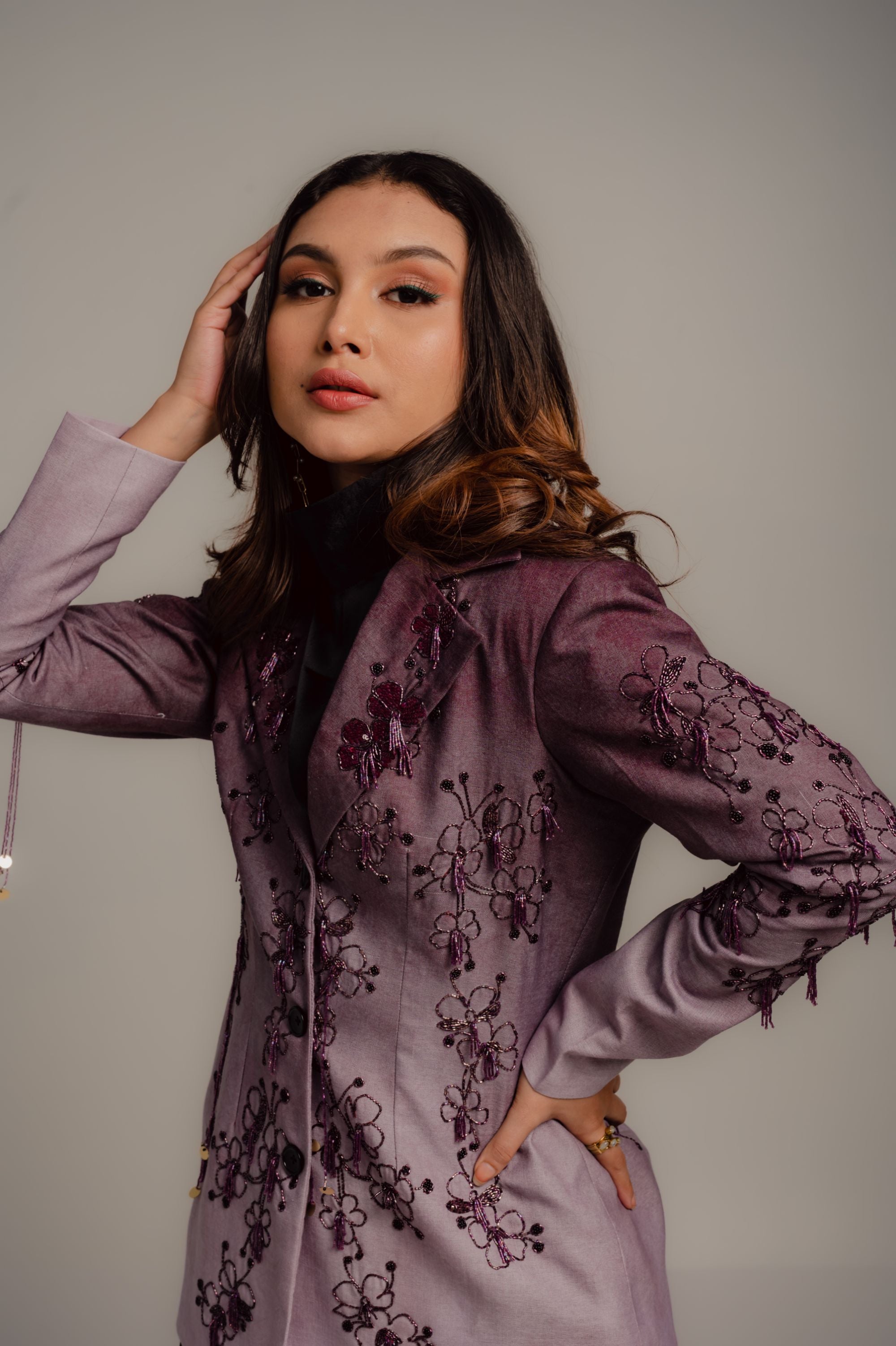 Gradation Blazer set - Wine