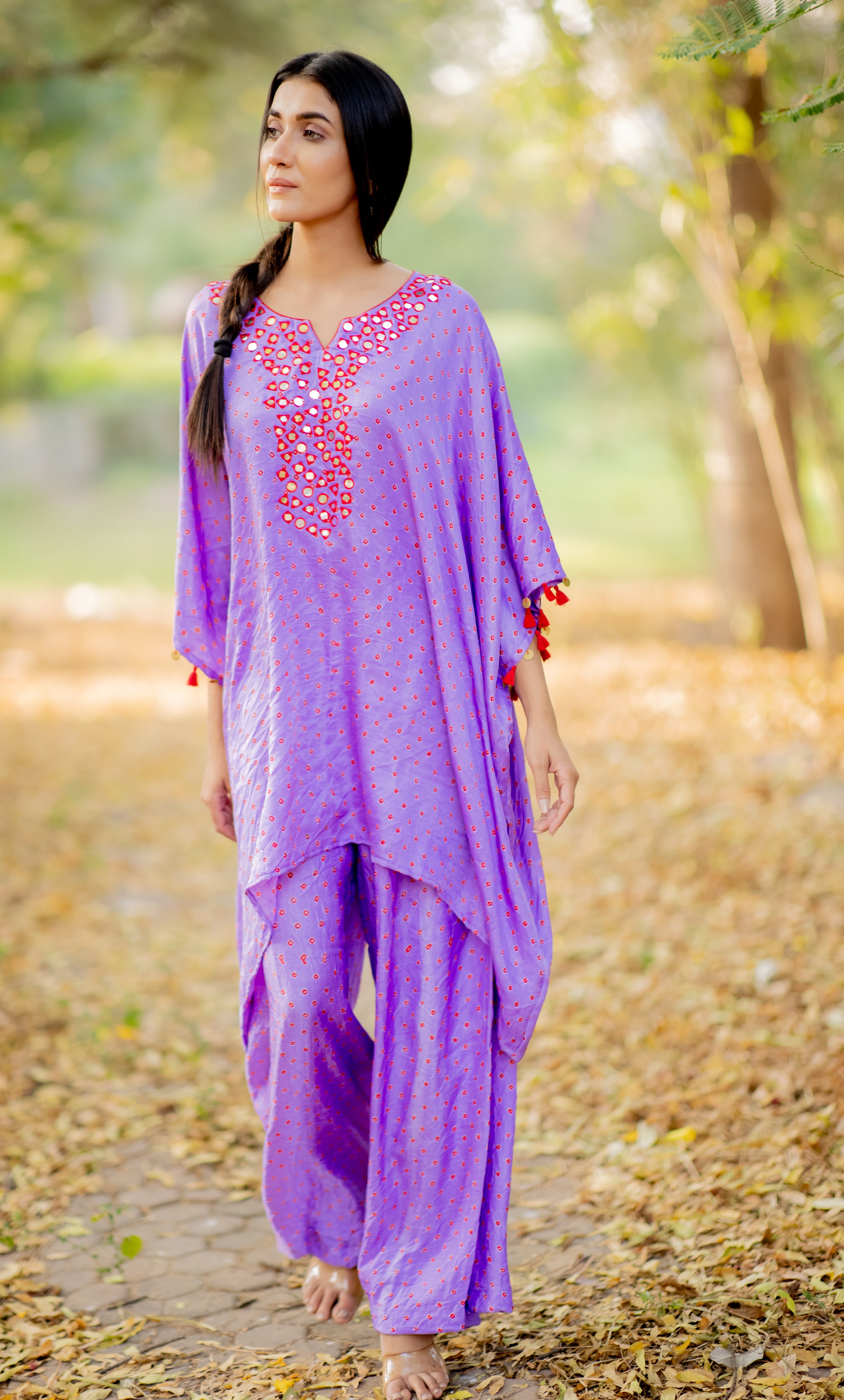 MIRROR KAFTAN SET