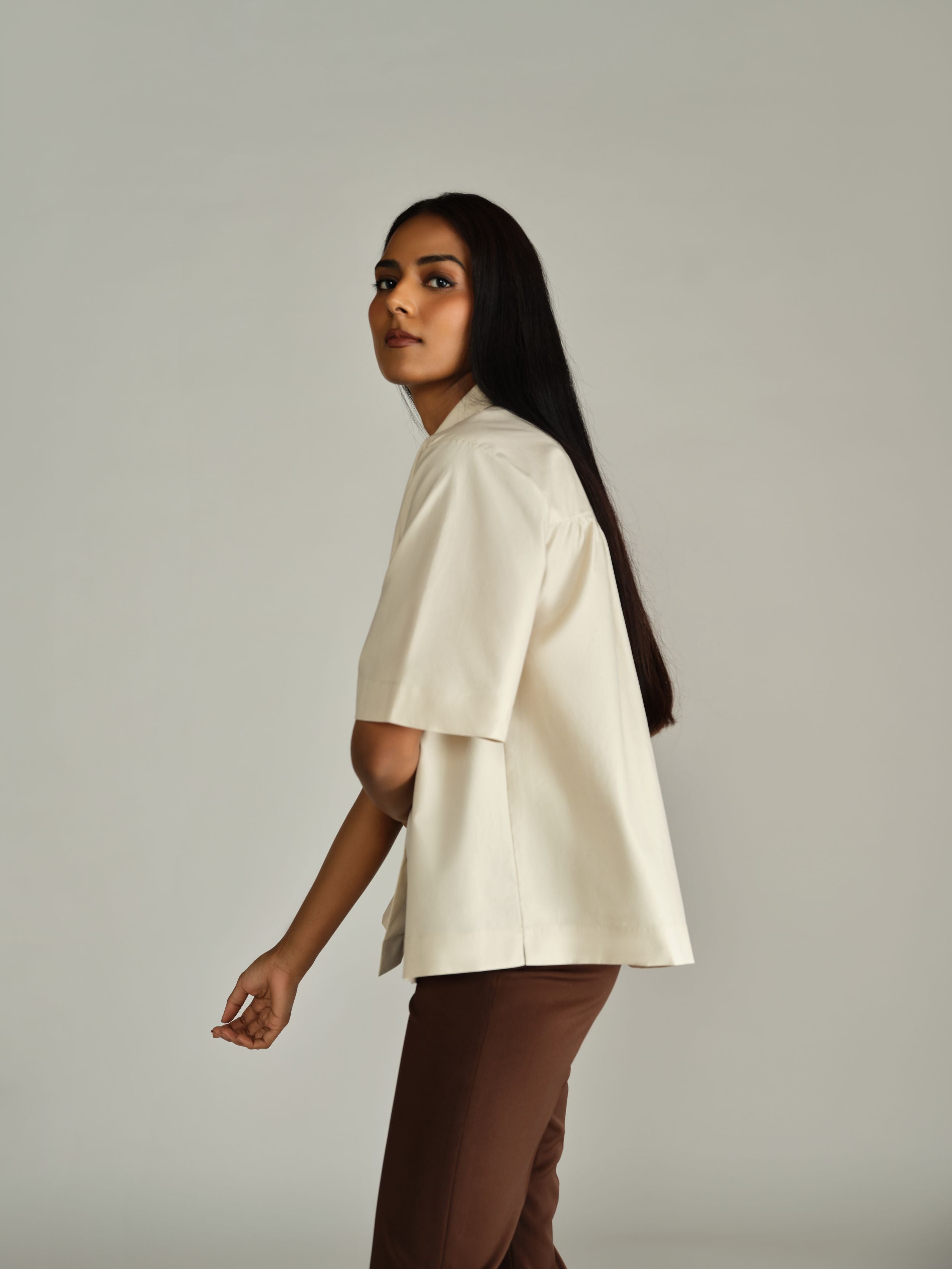 Fawn Egyptian Cotton Bowling Shirt